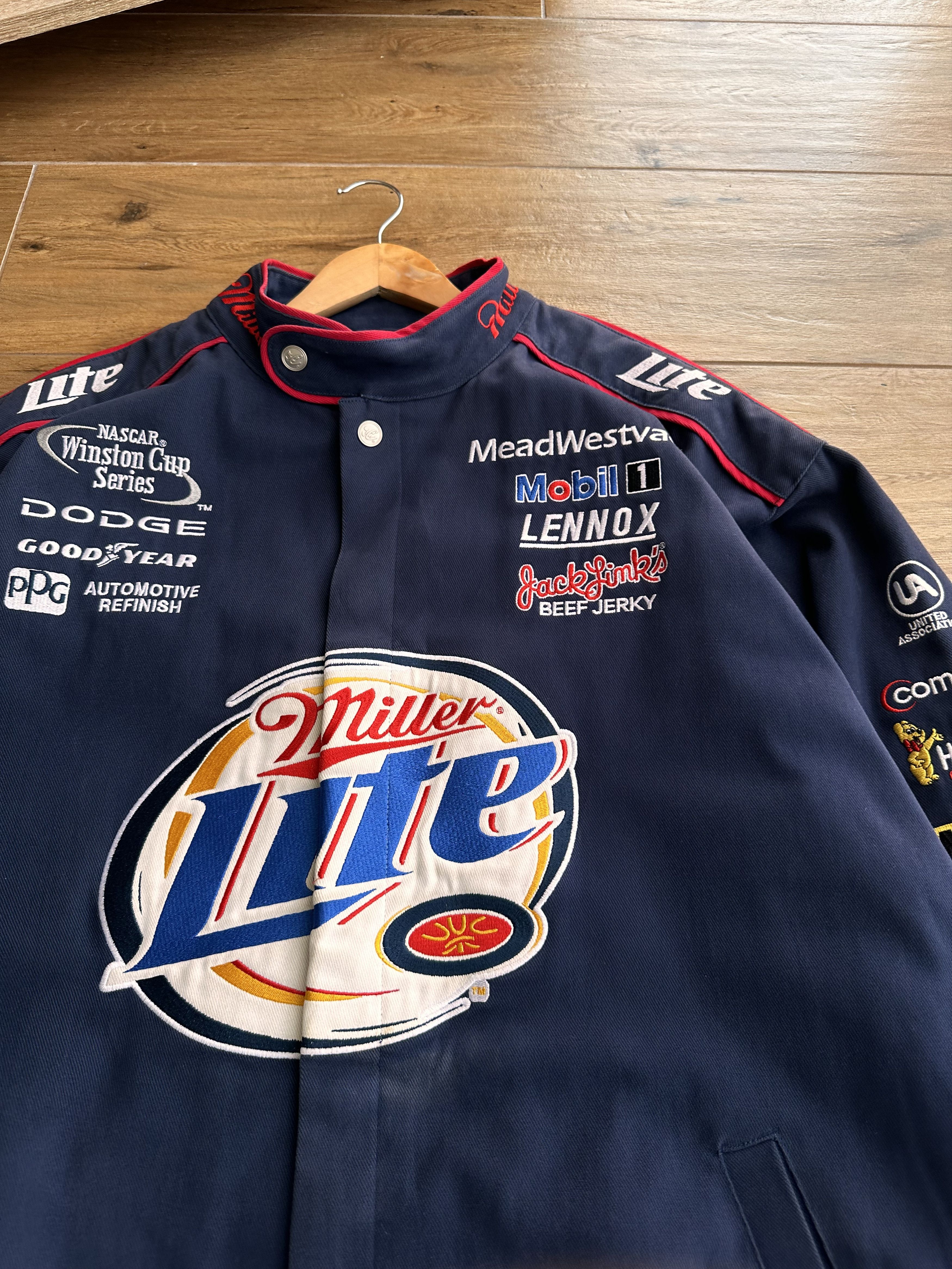 NASCAR Vintage Rusty Wallace NASCAR Miller Lite Chase Racing Jacket Size US XL / EU 56 / 4 - 12 Thumbnail