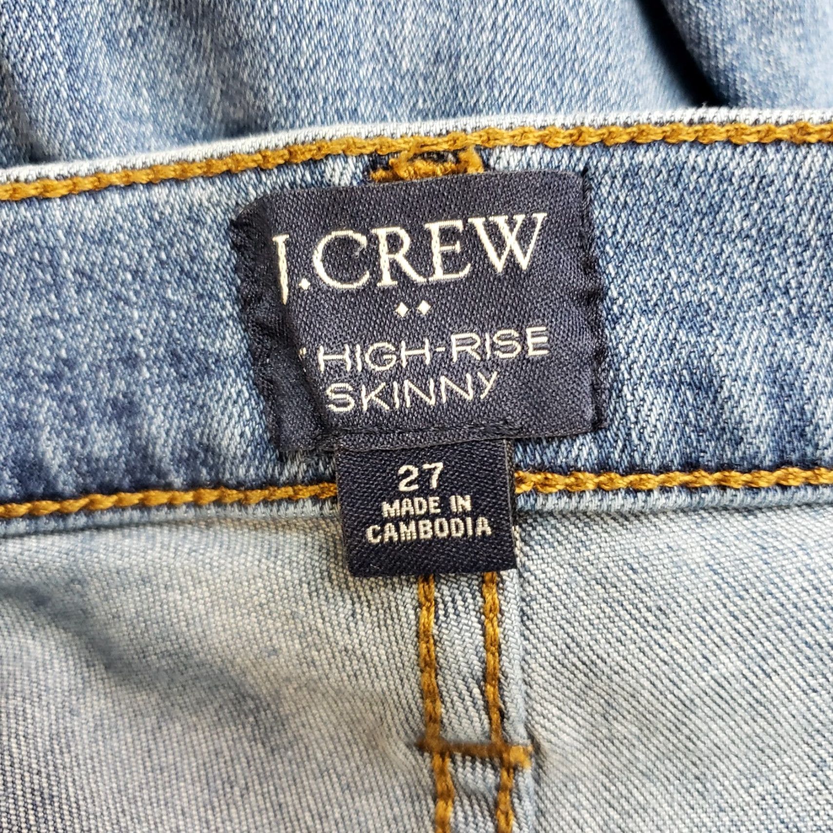 J.Crew J.CREW Womens Skinny Jeans Sz 27 Blue Medium Wash Button Fly High Rise 9.5" Inseam 27" Denim Cotton Blend Casual Slim N/A Size 27" / US 4 / IT 40 - 6 Thumbnail