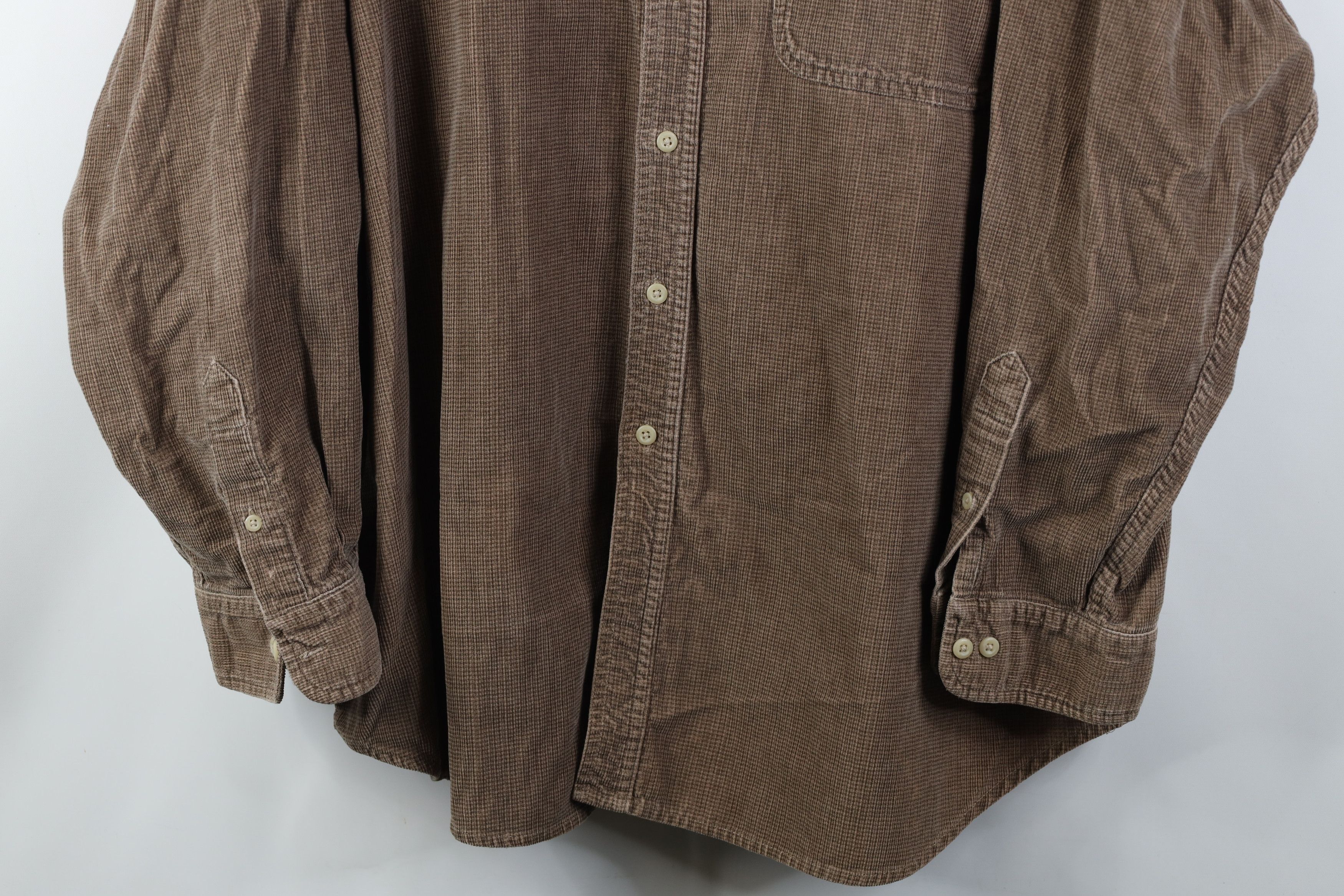 Vintage Vintage 90s Streetwear Collared Button Down Shirt Brown Size US XXL / EU 58 / 5 - 3 Thumbnail