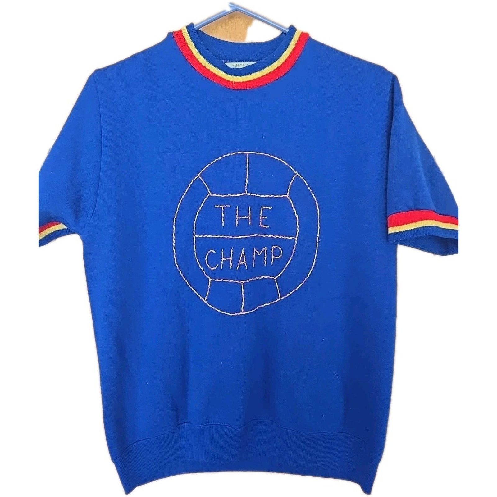 Vintage Creslan Casuals Blue Sweater "The CHAMP" SIZE MEDIUM Surf Size US M / EU 48-50 / 2 - 1 Thumbnail
