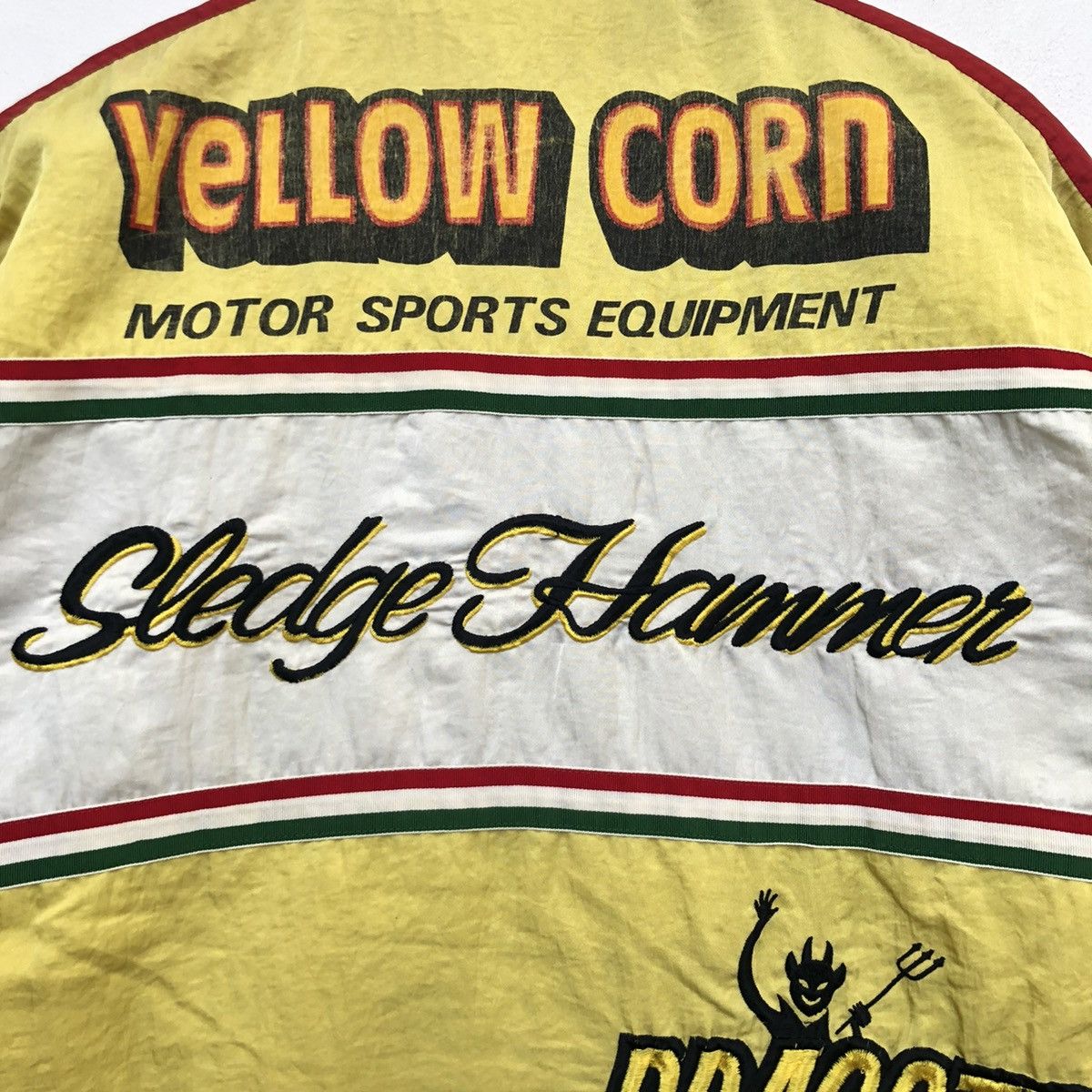 Vintage Yellow Corn Embroidered NHRA Dragster Sledge Hammer Jacket Size US L / EU 52-54 / 3 - 8 Thumbnail