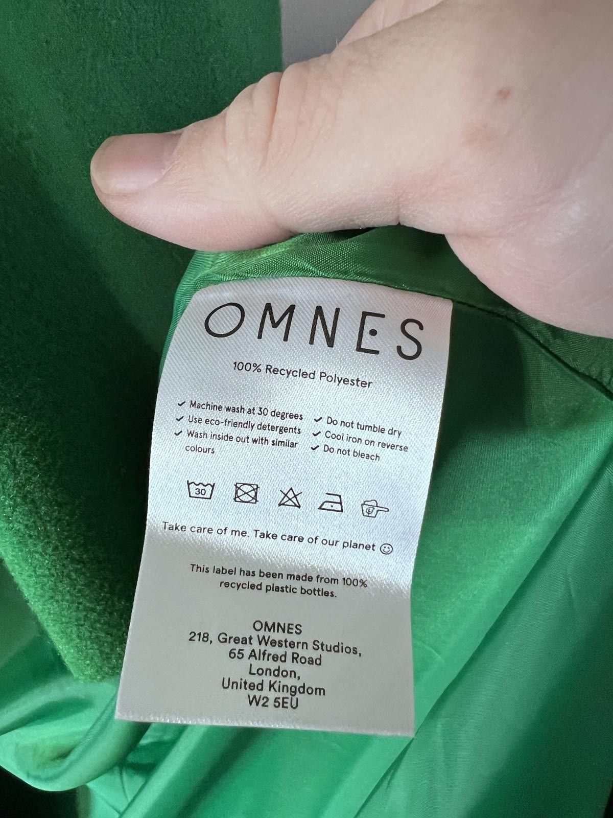 ONES STROKE OMNES Green Sustainable Tailored Coat – Size L Size L / US 10 / IT 46 - 4 Thumbnail