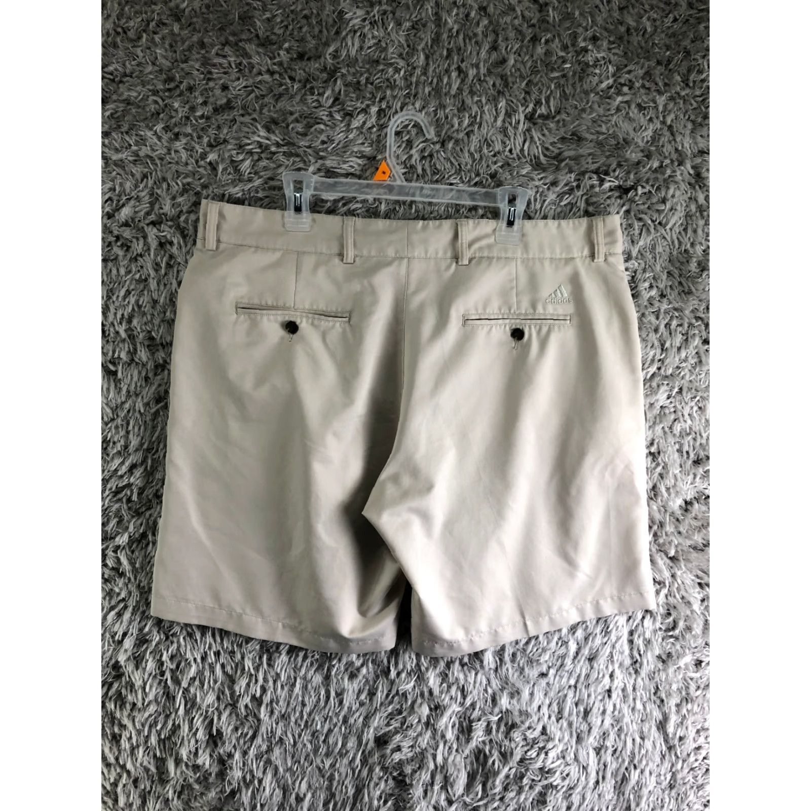 Adidas Adidas Bermuda Shorts Climalite Mens 40 Mid Rise Lightweight Beige Tan 5-Pocket Regular Size US 40 / EU 56 - 4 Thumbnail