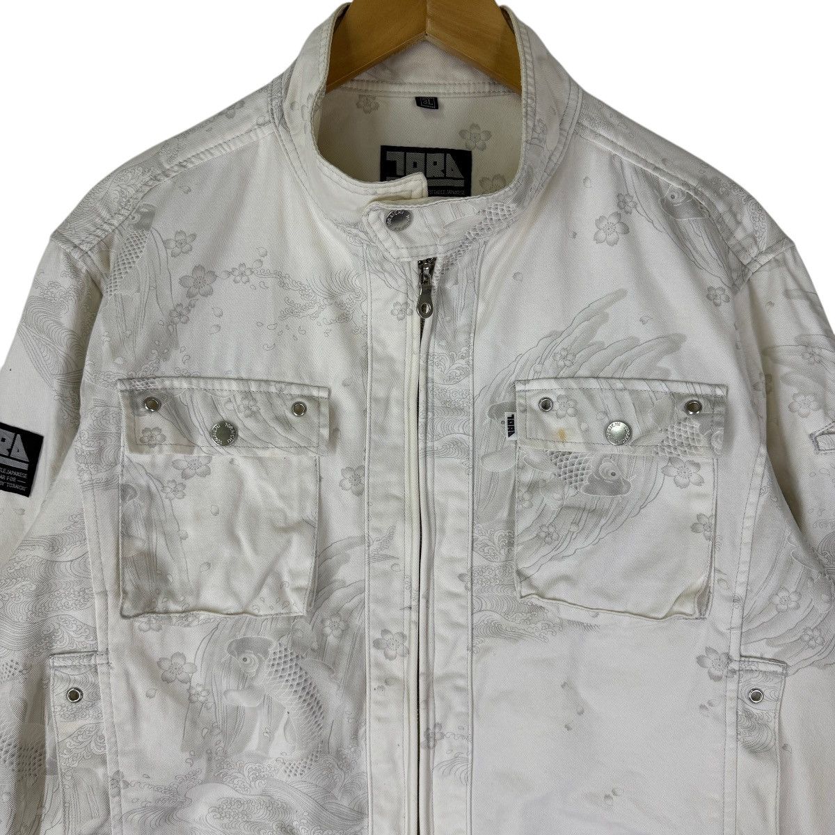 Japanese Brand Vintage Tora Koi Fish Motive Worker jacket Size US L / EU 52-54 / 3 - 6 Thumbnail