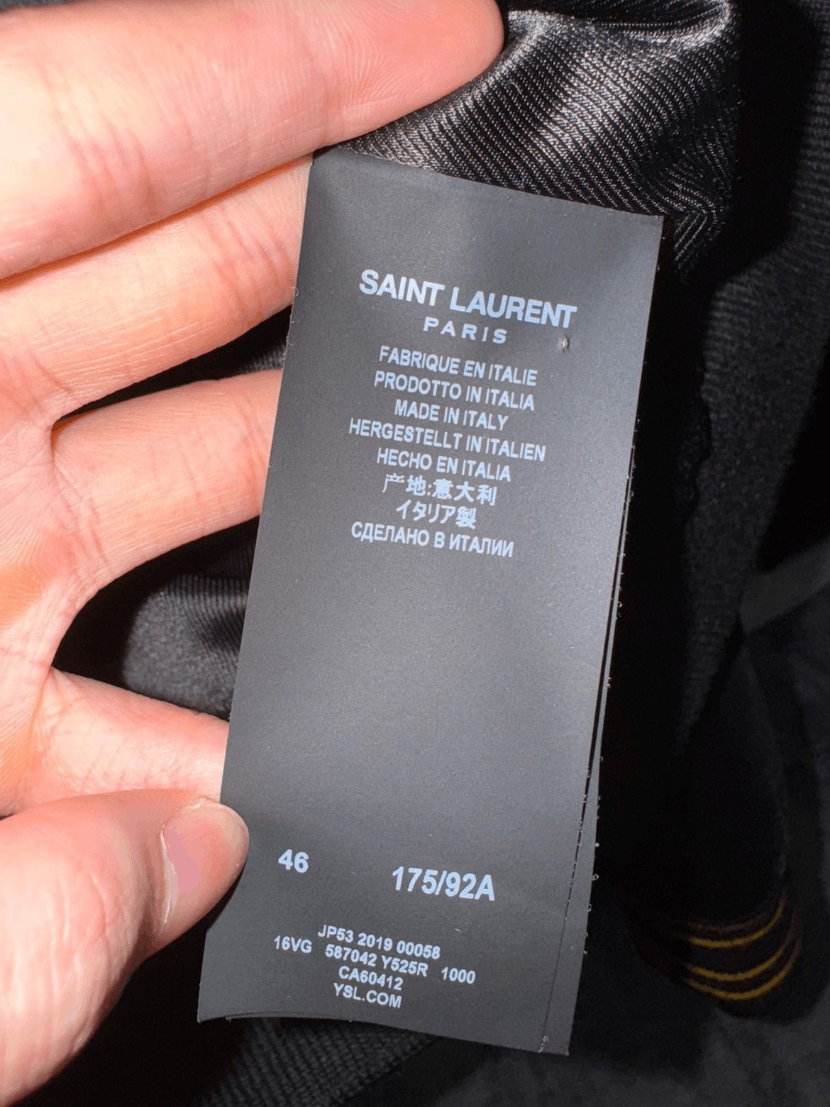 Saint Laurent Paris Sz 46 Saint Laurent Paris 19AW Velvet Stitch Teddy Jacket-2 Size US S / EU 44-46 / 1 - 7 Thumbnail