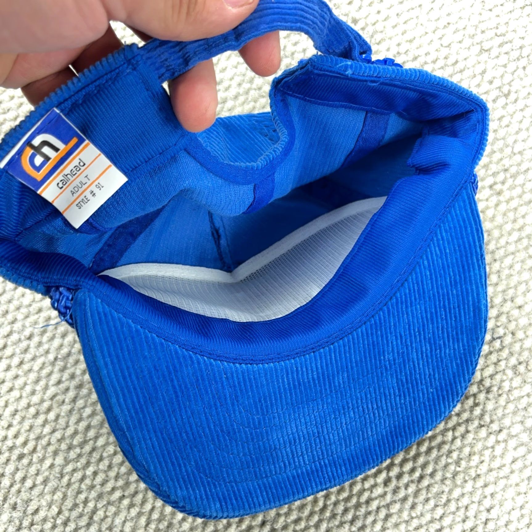 Vintage Vintage American Racing 90s Corduroy Trucker Hat Men Adjustable Blue Outdoor Cap Size ONE SIZE - 6 Thumbnail