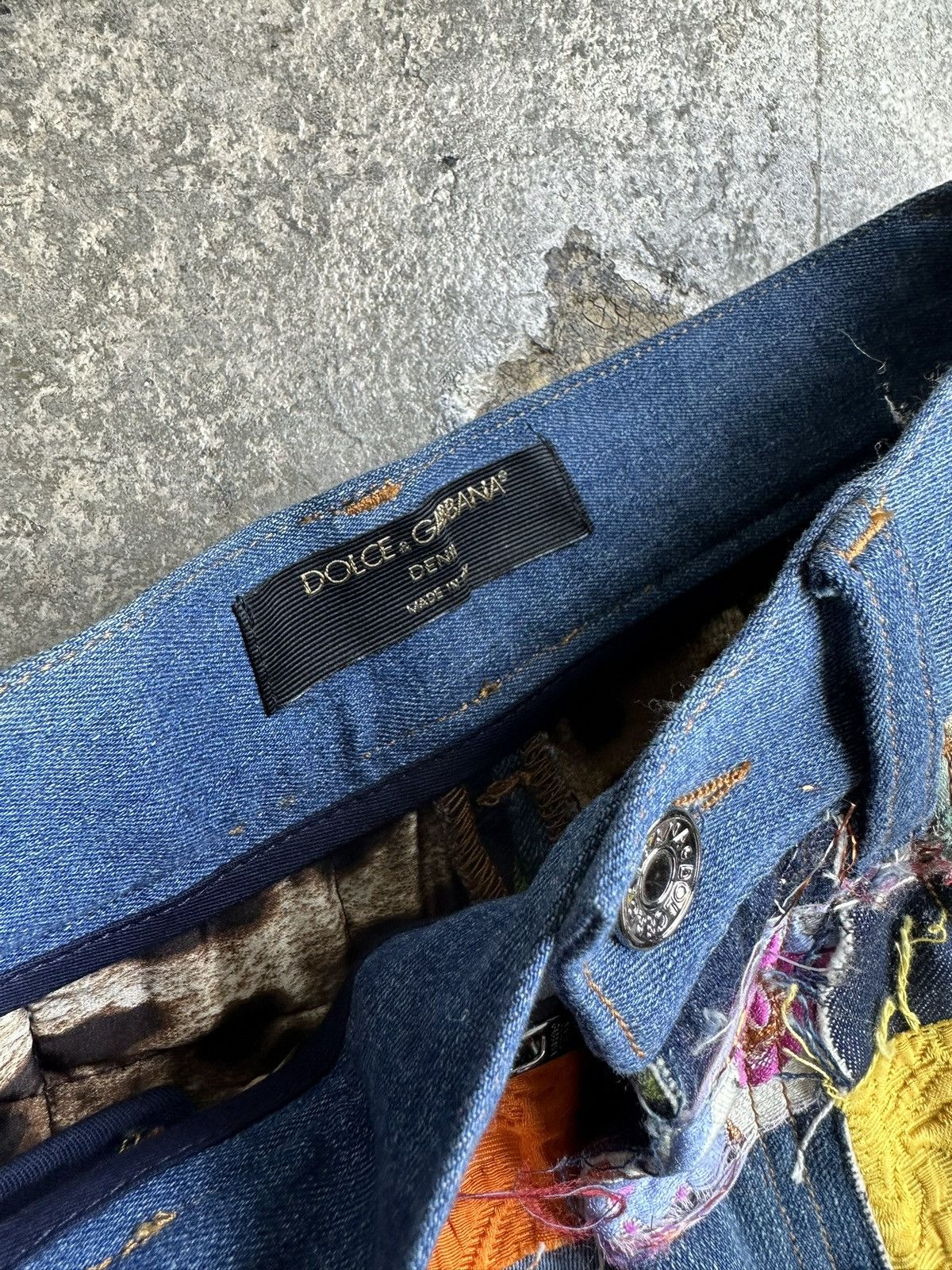 Dolce & Gabbana Patchwork rare exotic denim early 2000’s Size US 30 / EU 46 - 5 Thumbnail