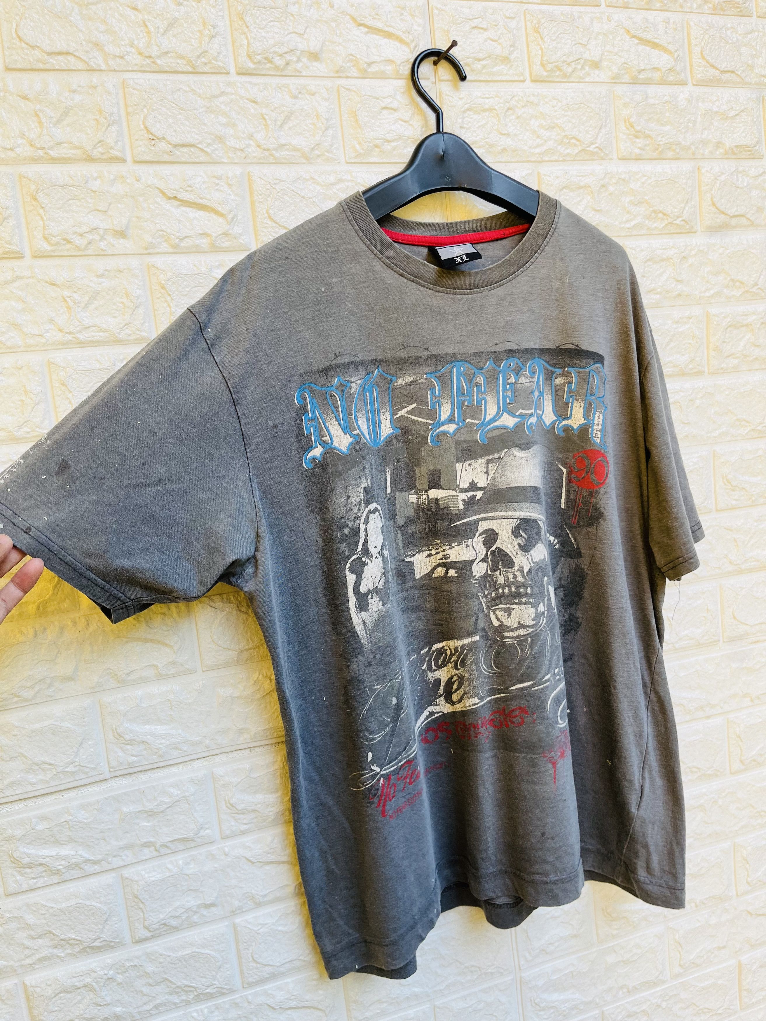 Japanese Brand Vintage No Fear Skull Hip Hop Streetwear Fashion Style Size US M / EU 48-50 / 2 - 4 Thumbnail