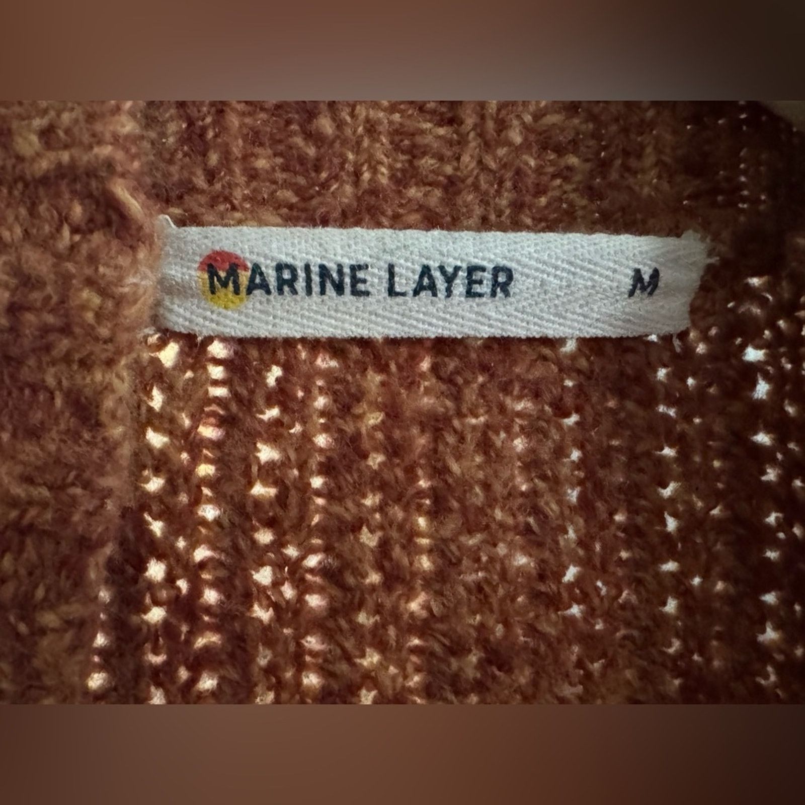 Marine Layer Marine Layer Women's Rust Cardigan Size M / US 6-8 / IT 42-44 - 4 Thumbnail