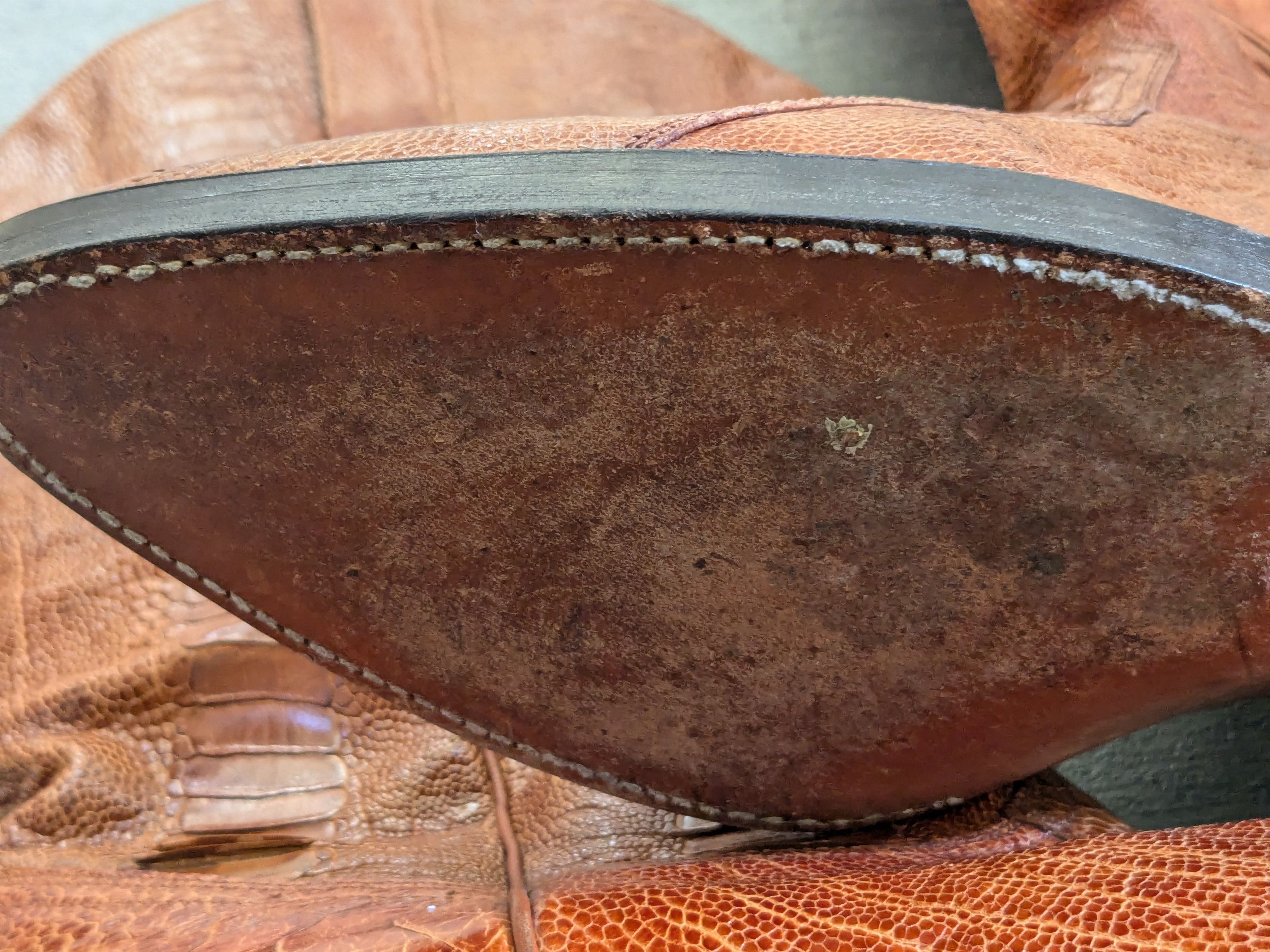 Vintage Ostrich Cowboy Boots 11 Brown Leather Western Size US 11 / EU 44 - 12 Thumbnail