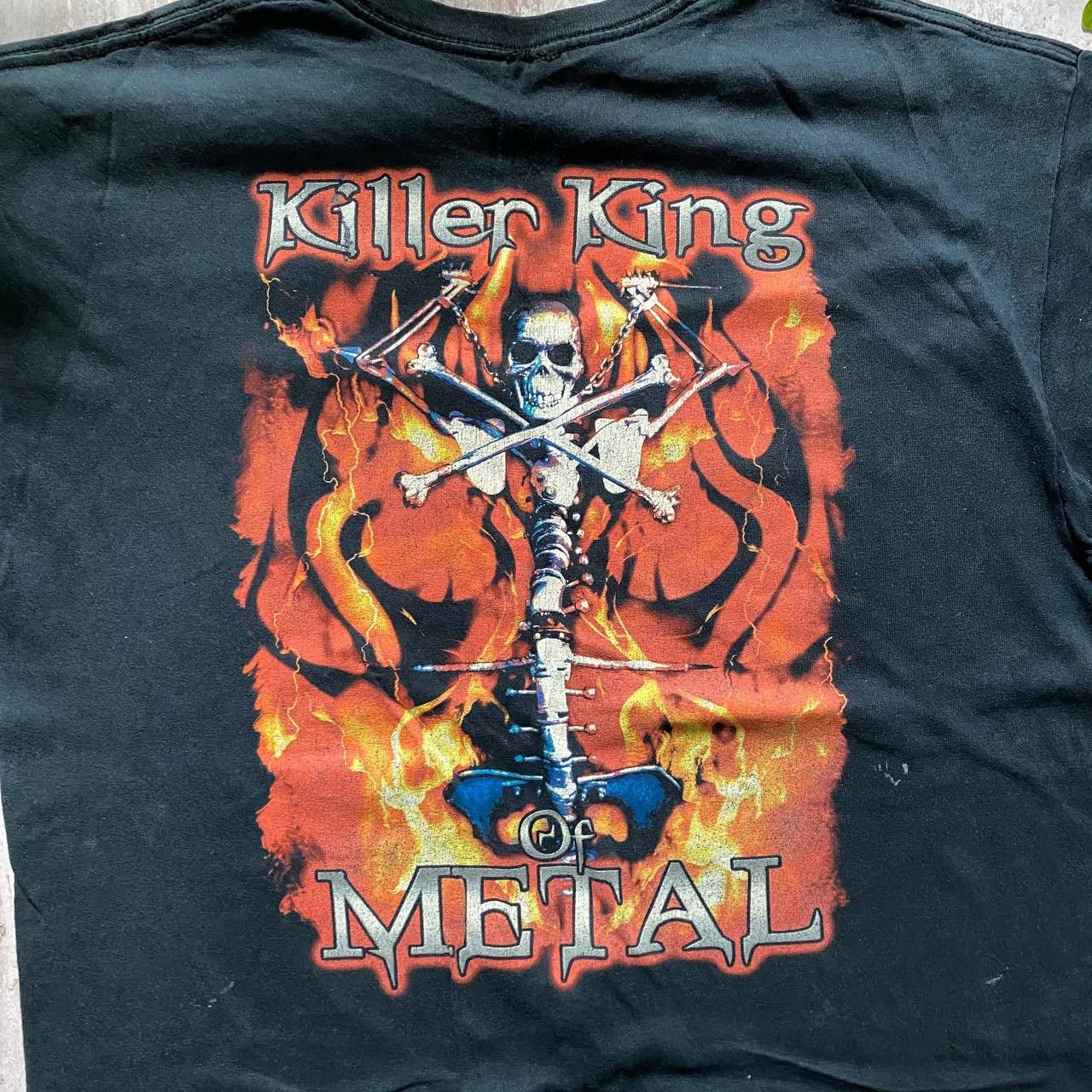 Band Tees VINTAGE 90S WASP KILLER KING OF METAL THRASHED RARE TEE 172 Size US L / EU 52-54 / 3 - 8 Thumbnail