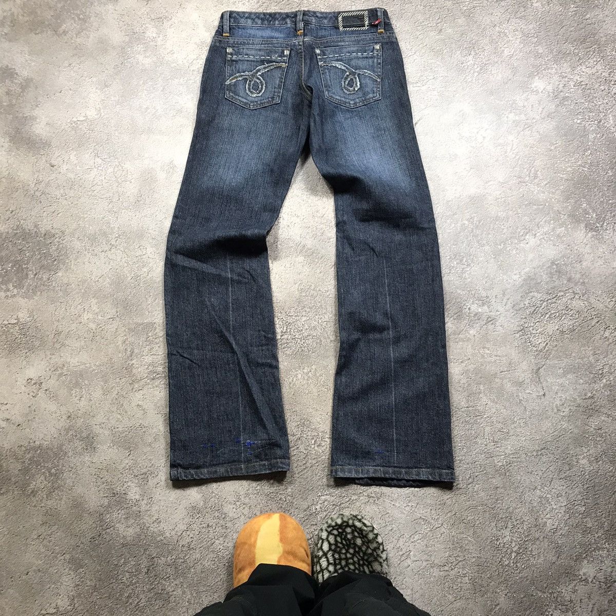 vintage Faded Jeans japan distressed denim spring pants 90s