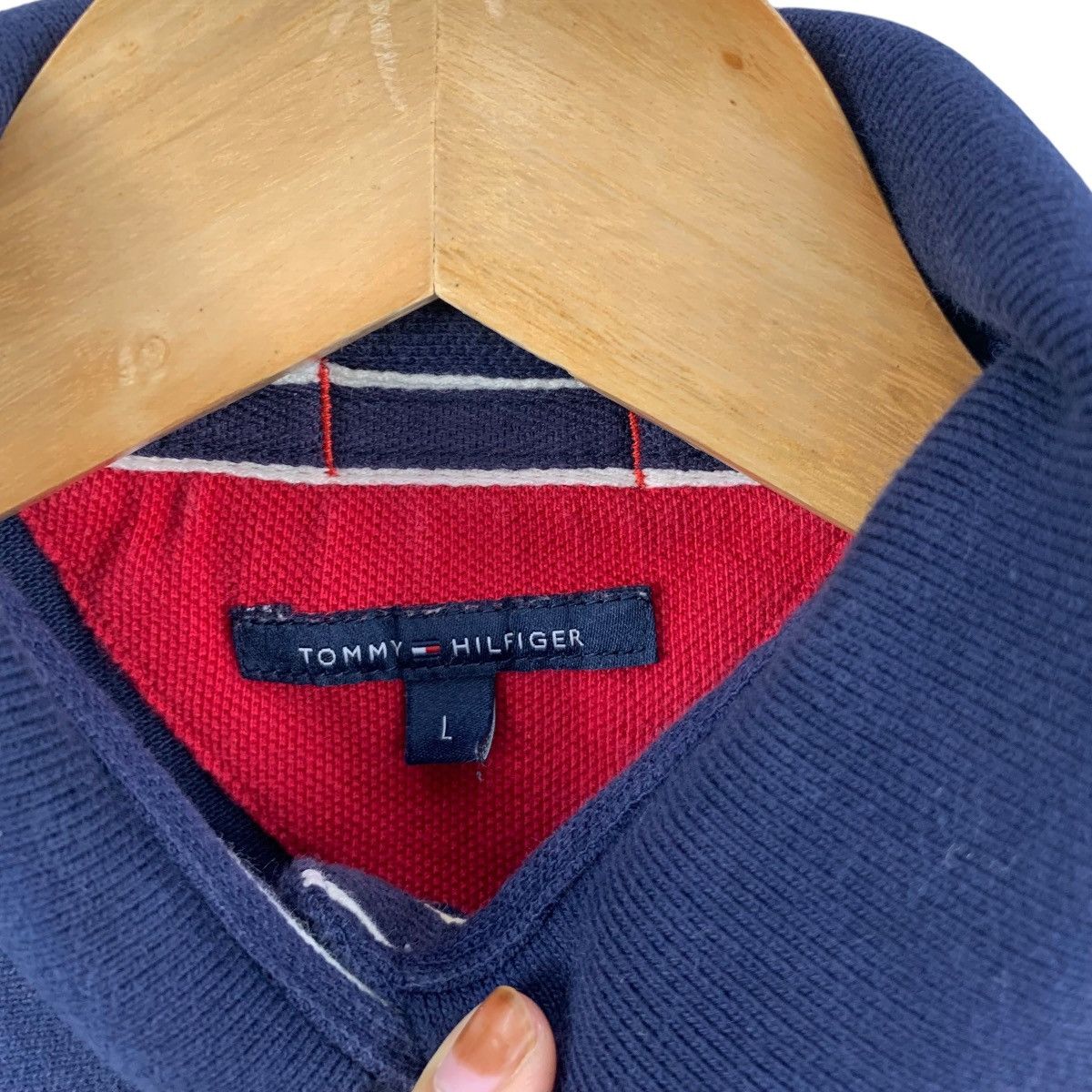 Tommy Hilfiger Vintage TOMMY HILFIGER Marine Crew Polo Tee Shirt Top Collar Size L / US 10 / IT 46 - 8 Thumbnail