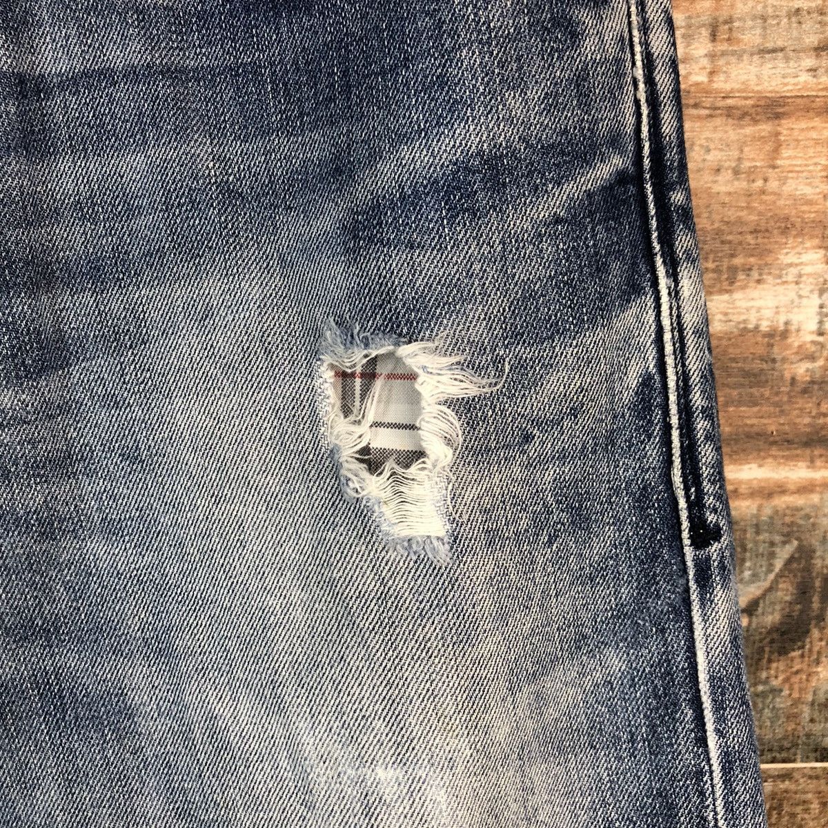 Diesel DL Diesel Industries Blue Distressed Denim Pants #C157 Size US 31 - 10 Thumbnail