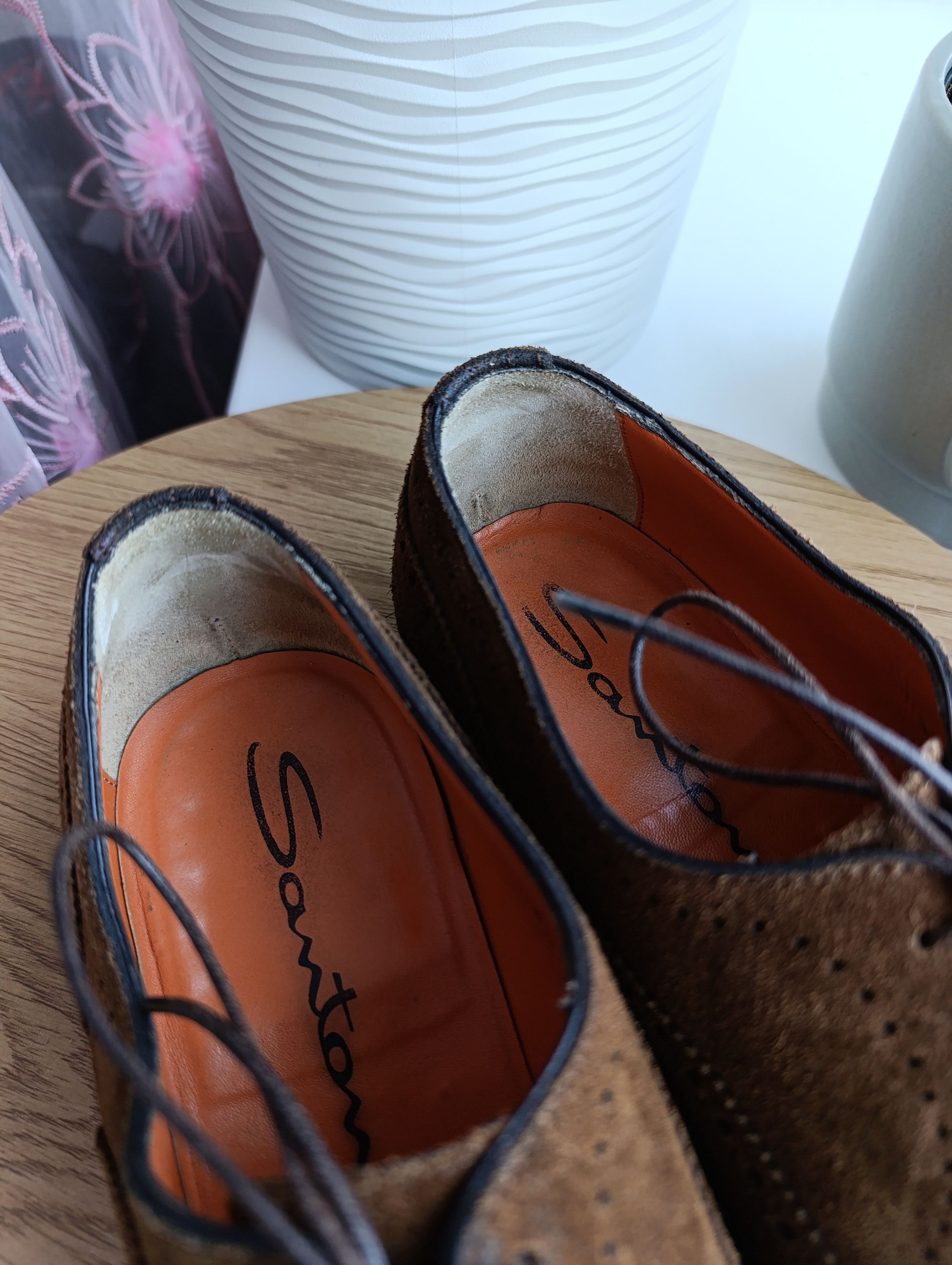 Designer × Santoni SANTONI MENS SUIDE OXFORD Size US 8.5 / EU 41-42 - 15 Thumbnail