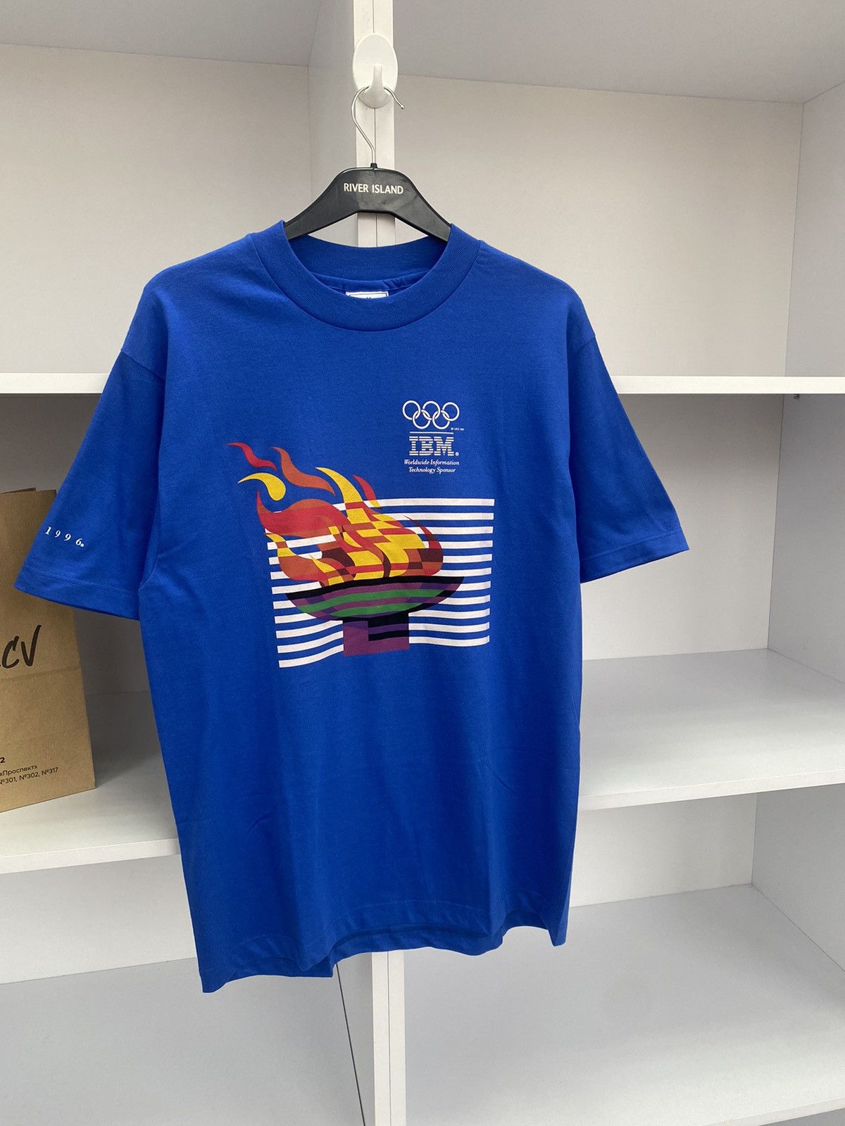 Band Tees × Designer × Vintage Vintage Atlanta Olympic 96 IBM Tee Size US M / EU 48-50 / 2 - 5 Thumbnail
