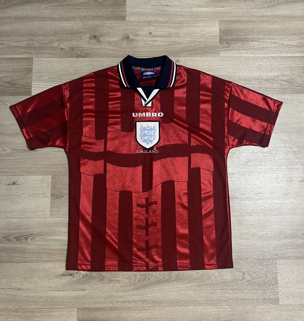 Umbro Vintage 90s Team England 1997-1999 Umbro Soccer Jersey Size US M / EU 48-50 / 2 - 1 Thumbnail