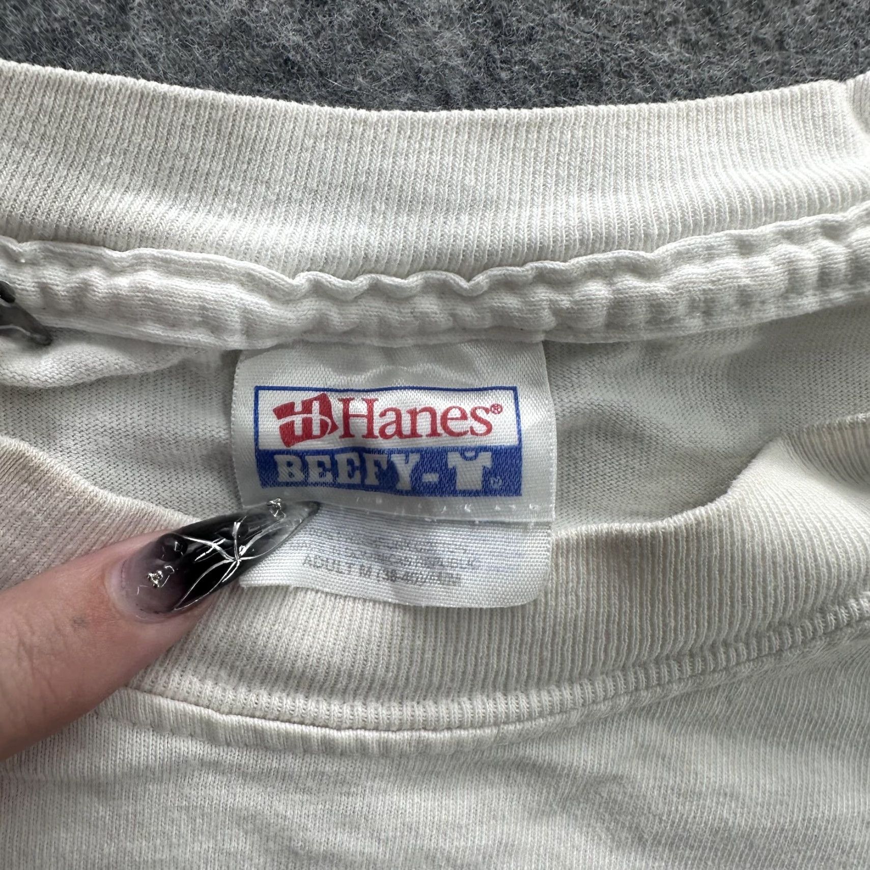 Hanes VINTAGE Hanes Champaign Park District Mini-Tri Shirt Mens Large White Graphic 2000s Sports Size US M / EU 48-50 / 2 - 4 Thumbnail