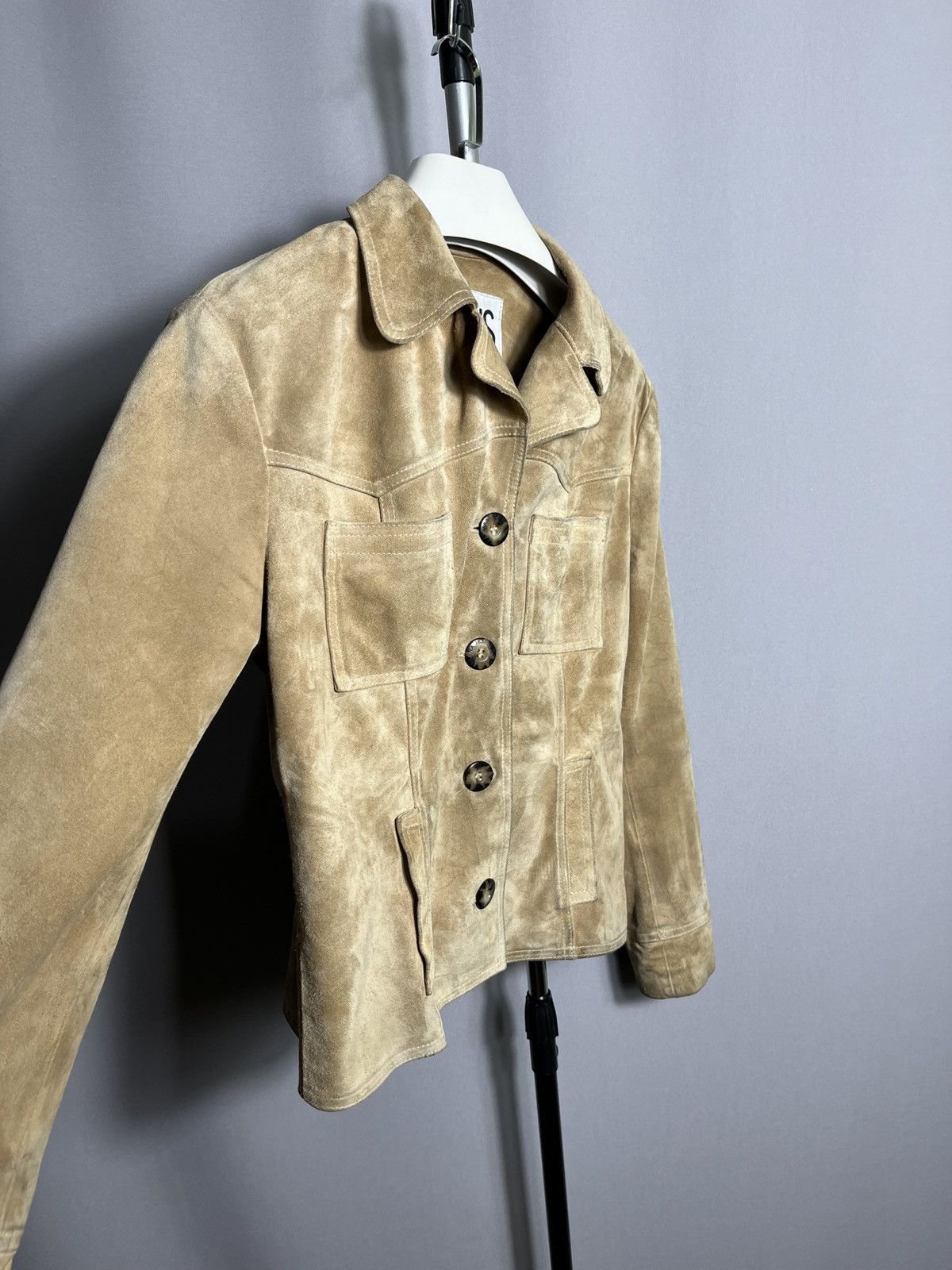 Dolce & Gabbana dolce gabbana jeans suede beige jacket women leather button Size M / US 6-8 / IT 42-44 - 3 Thumbnail