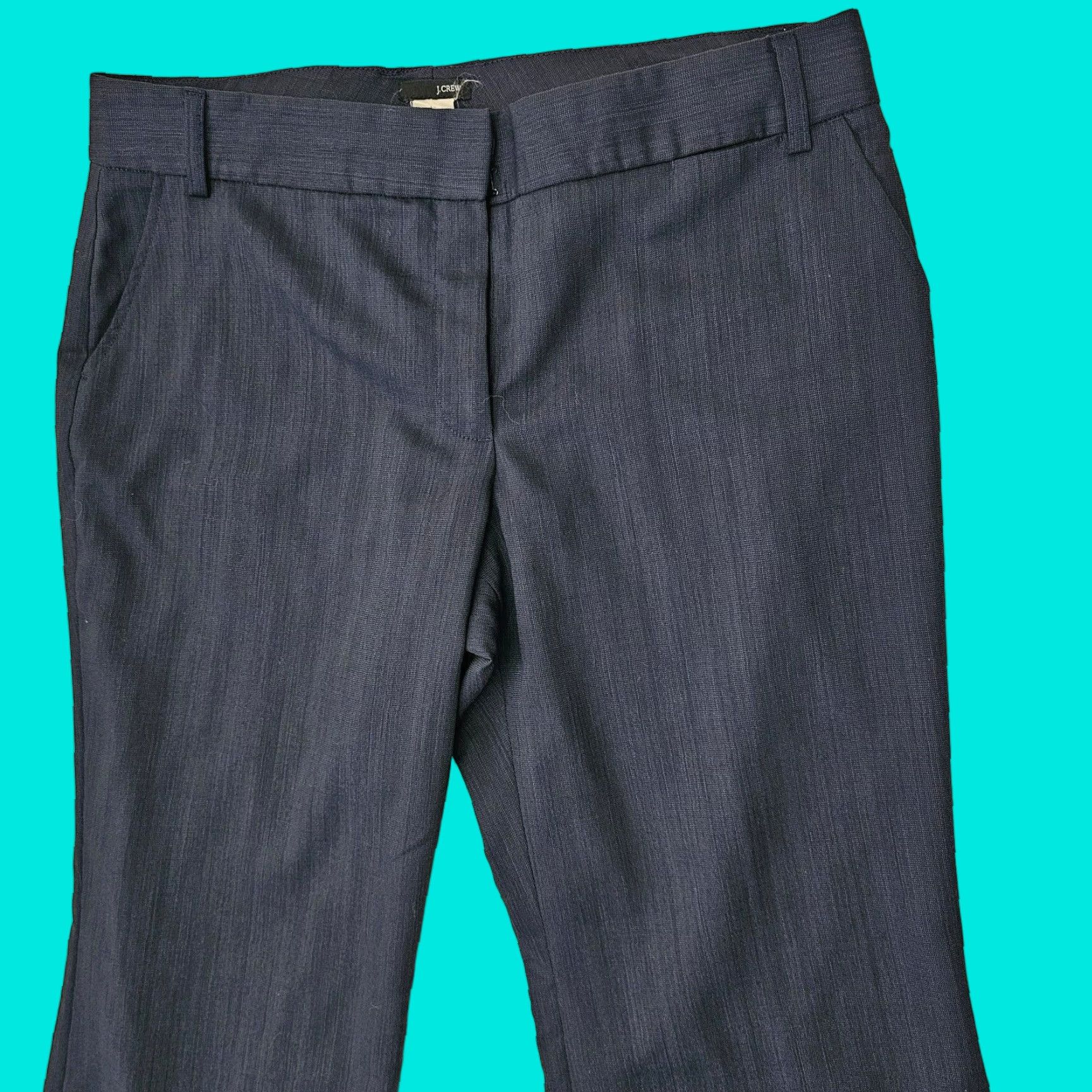 J.Crew VINTAGE J.CREW Wool Pants 12 Flare Legs Blue Women's Dress Pants Size 24" / US 00 / IT 34 - 1 Thumbnail