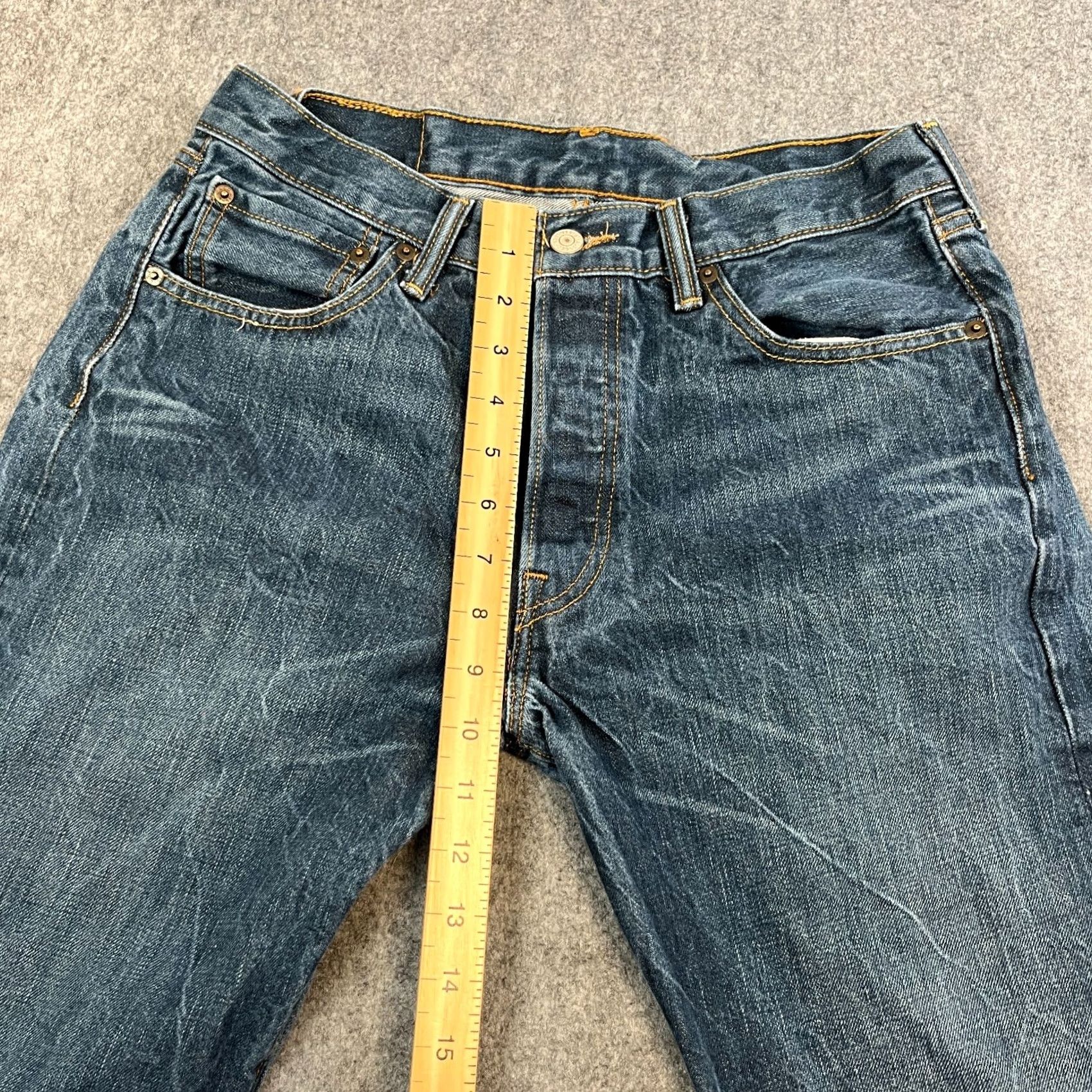 Levi's Levi's 501 Jeans Regular Straight 30 Dark Wash Blue Button Fly Cotton Men's Size US 30 / EU 46 - 5 Thumbnail