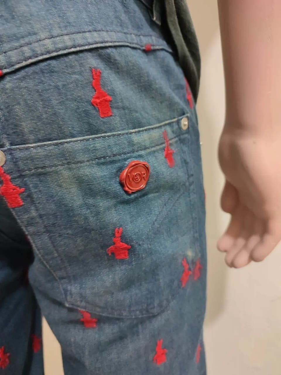 Viktor & Rolf Viktor & Rolf Full Embroidery Design Pants Made In Italy Size US 29 - 17 Thumbnail