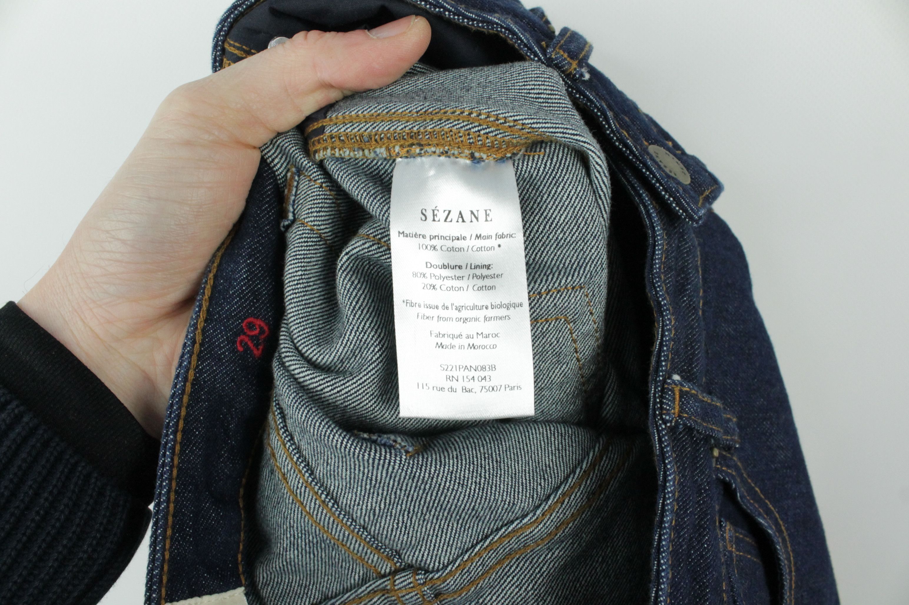 Sezane Sezane Paris Indigo Denim High Waist Brut Sexy Jeans Size 29" - 9 Thumbnail