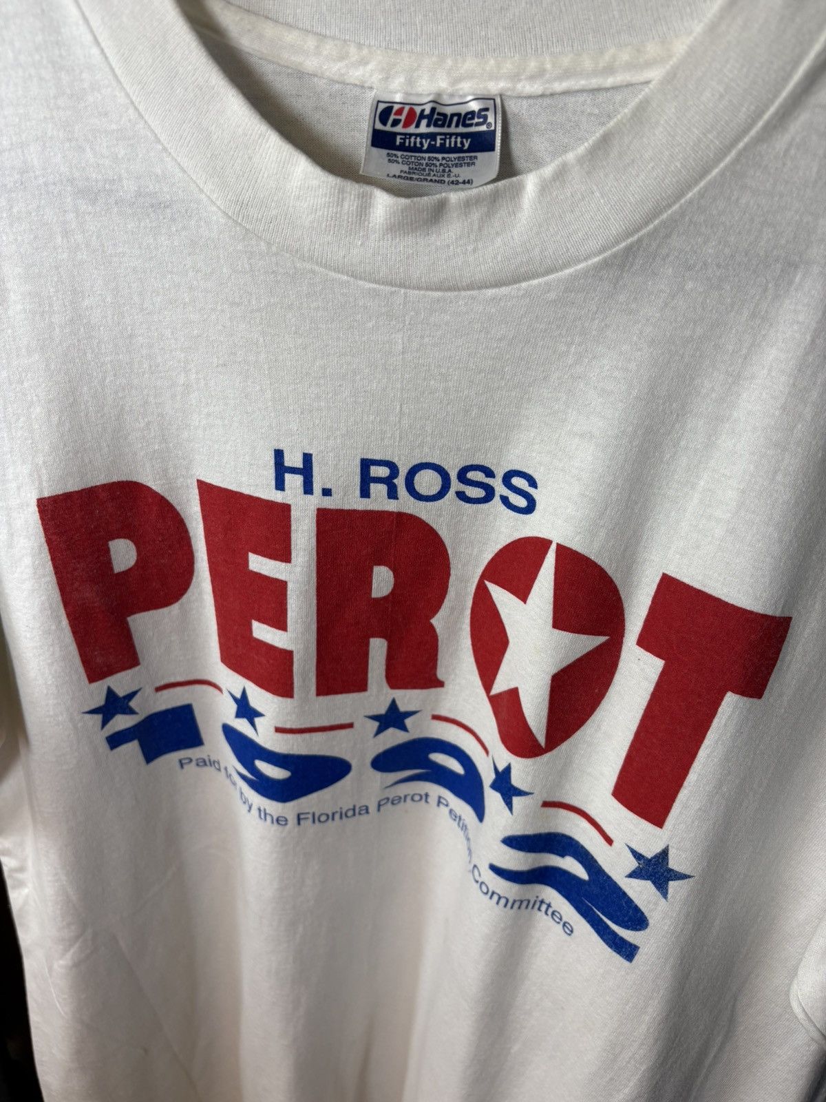 Hanes × Vintage Vintage 1992 H. Ross Perot presidential campaign t-shirt Size US L / EU 52-54 / 3 - 3 Thumbnail