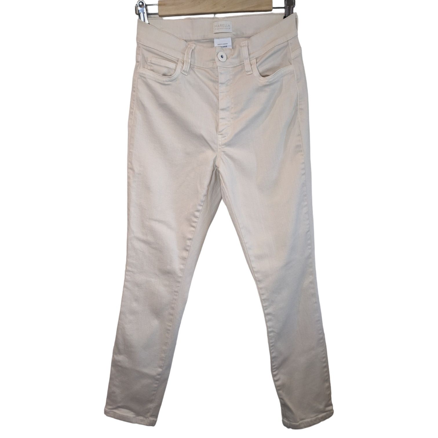 Marella Marella Monochrome Cropped Skinny Straight Vanilla Jean Size 27" / US 4 / IT 40 - 3 Thumbnail