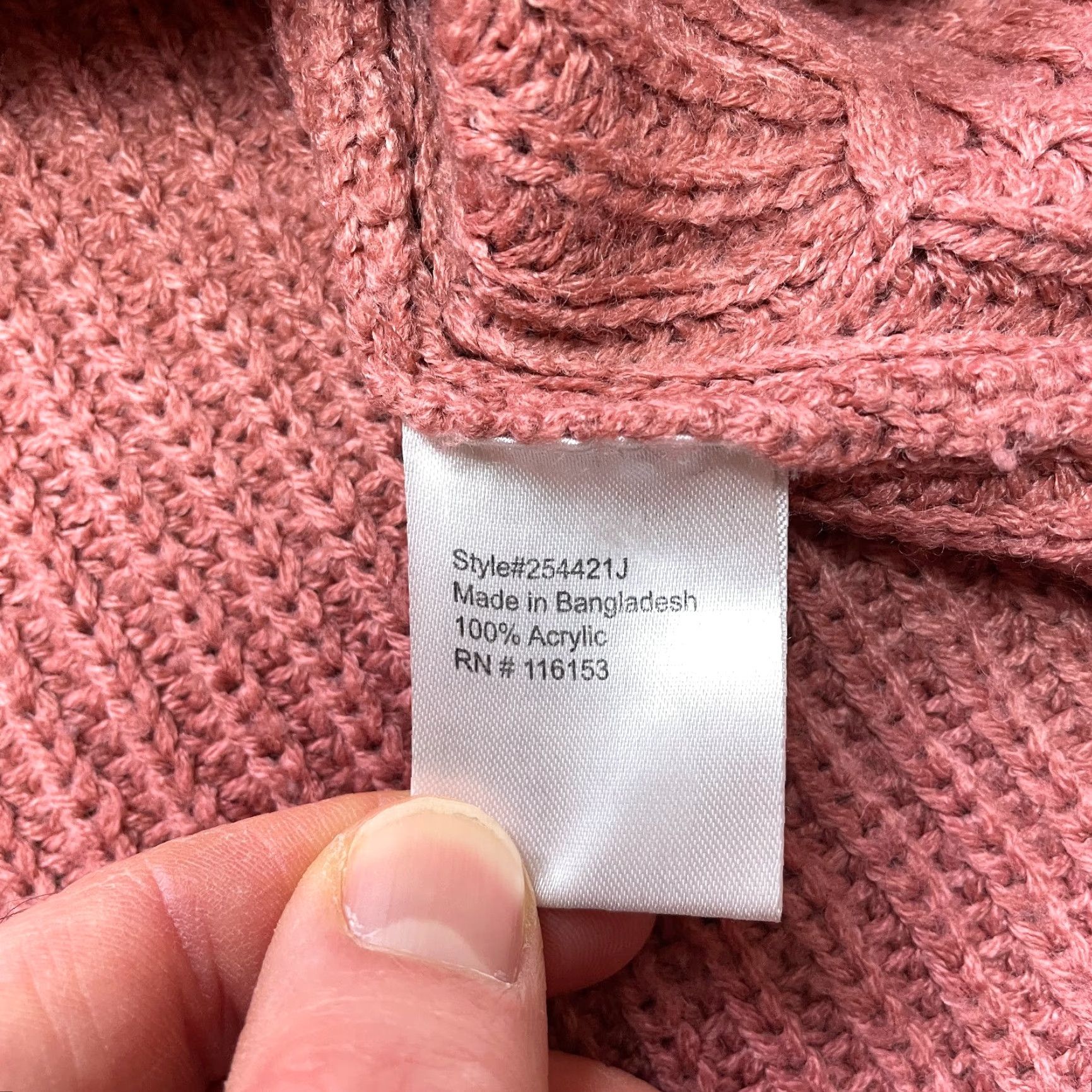 Tommy Hilfiger VINTAGE Poof Apparel Sweater Womens Large Pink Turtleneck Cable Knit Acrylic Pullover Size S / US 4 / IT 40 - 6 Thumbnail