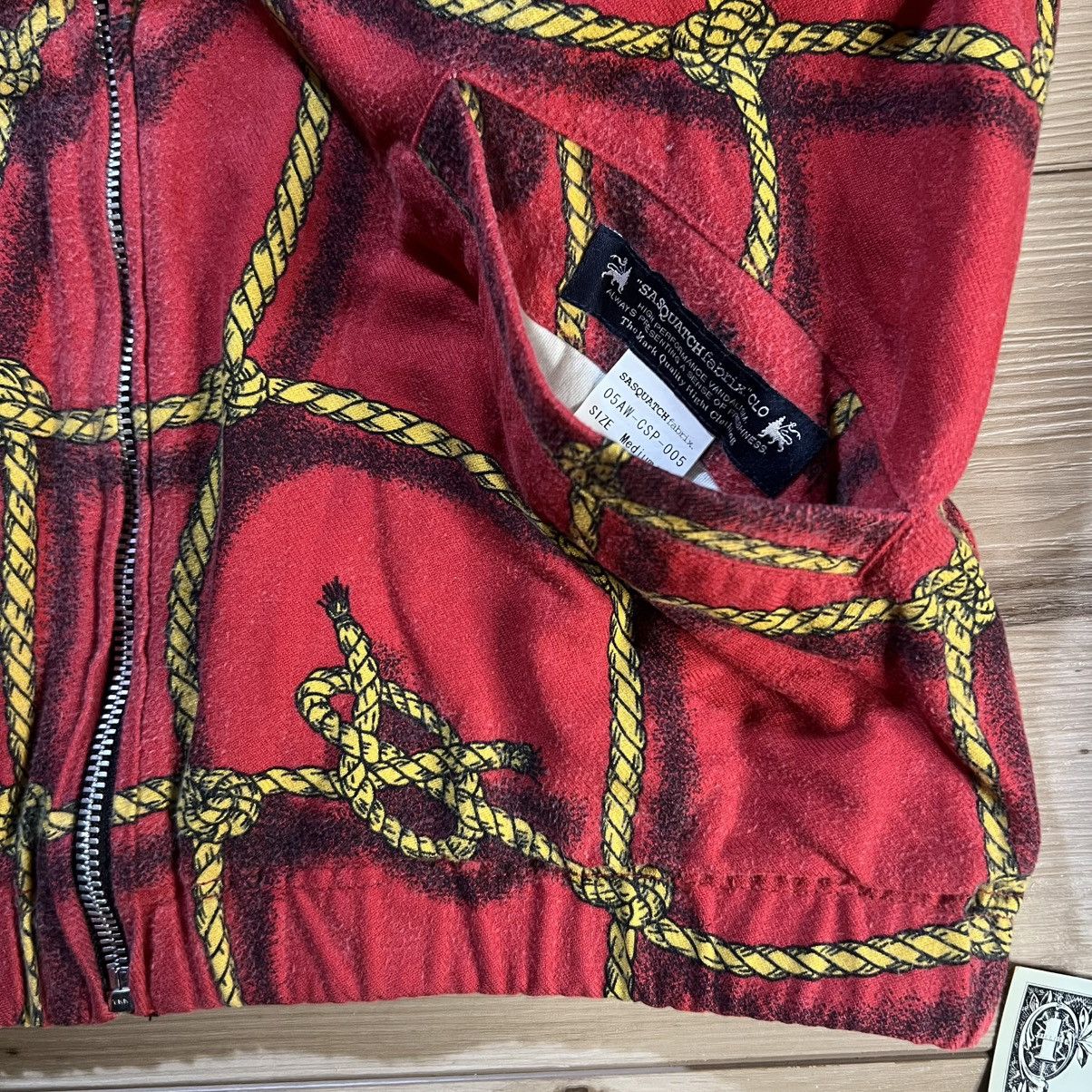 Sasquatchfabrix Sasquatchfabrix AW05 3D Rope Check Reversible Hoodie Size US M / EU 48-50 / 2 - 19 Thumbnail