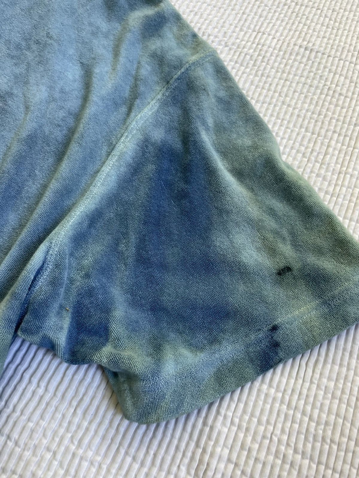 Indigo Indigo Schloppy Dyed Sun Faded Terry Cloth Polo Size US L / EU 52-54 / 3 - 15 Thumbnail