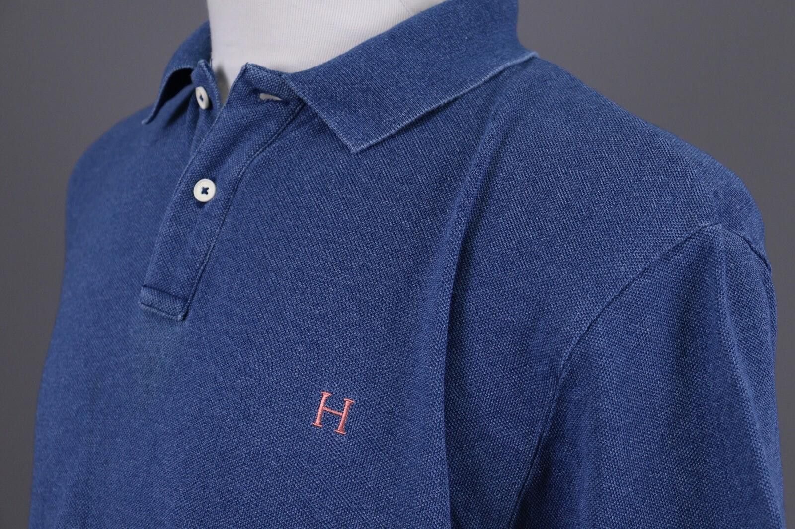 Designer Hackett London Classic Fit Blue Polo Shirt Size XL Size US XL / EU 56 / 4 - 7 Thumbnail