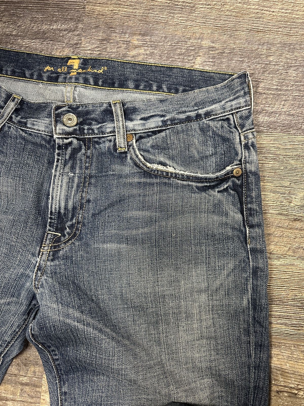 Other Vintage y2k Distressed Jeans - Raw Hem & Ripped Accents Size US 32 / EU 48 - 3 Thumbnail
