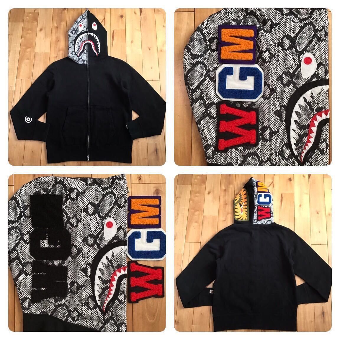 Bape BAPE Snake pattern shark full zip hoodie a bathing ape Size US S / EU 44-46 / 1 - 1 Thumbnail