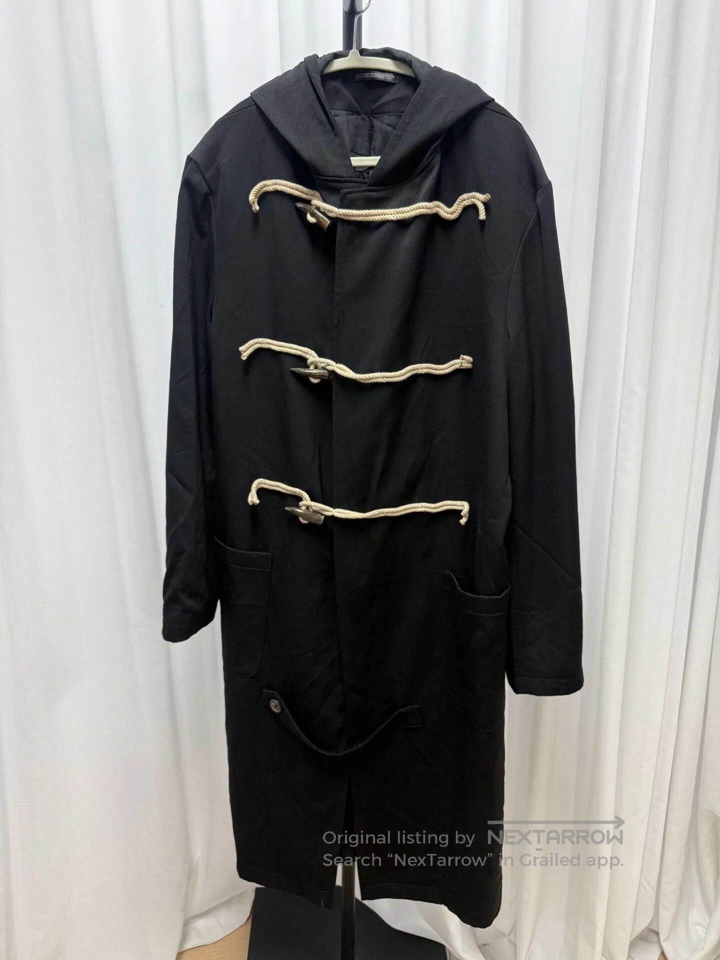 Yohji Yamamoto yohji yamamoto black duffle coat with horn buttons. Size US L / EU 52-54 / 3 - 1 Thumbnail