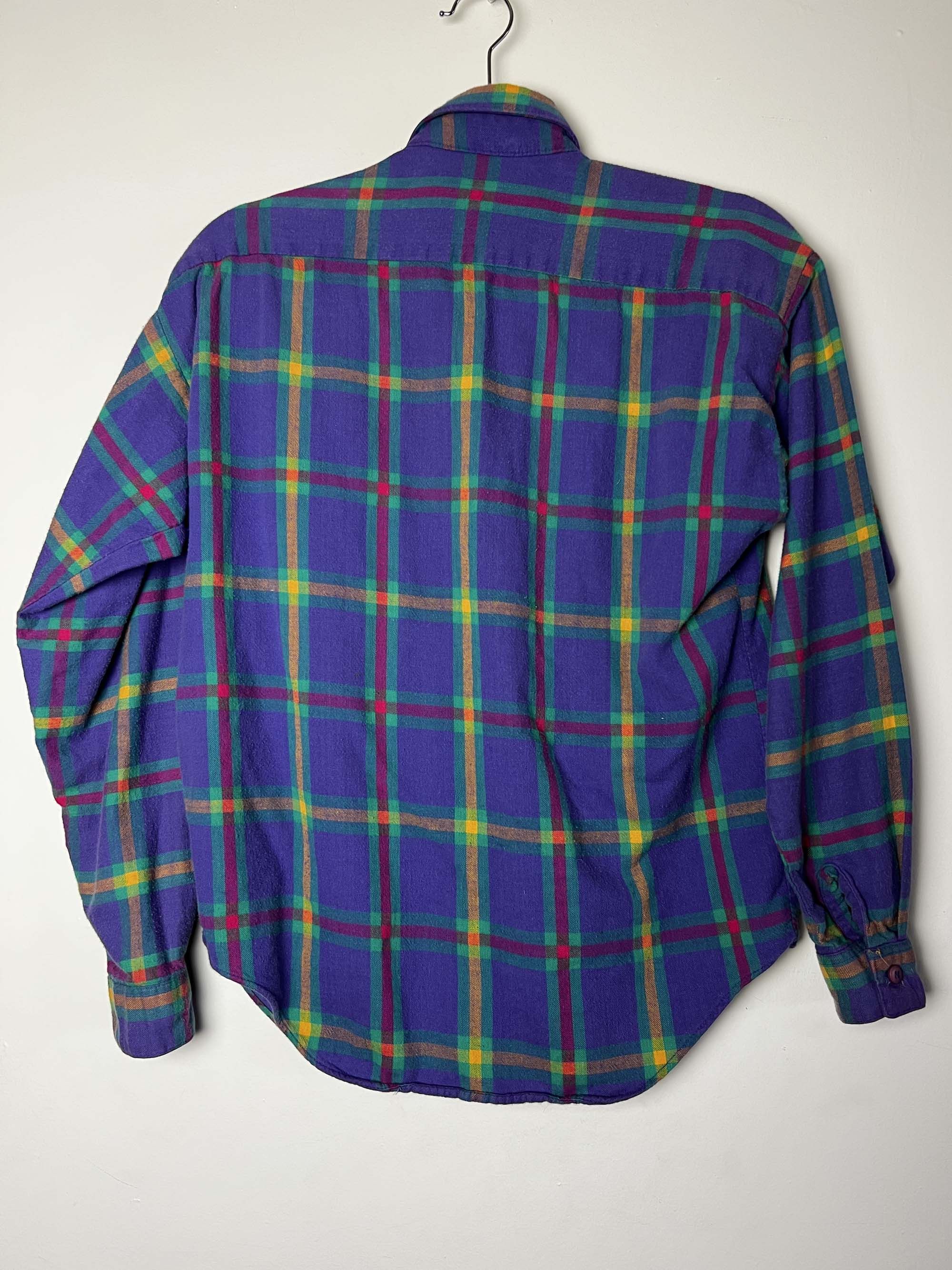 Vintage Vintage 1980's Idioms Plaid Flannel Long Sleeve Button Up Size US S / EU 44-46 / 1 - 7 Thumbnail