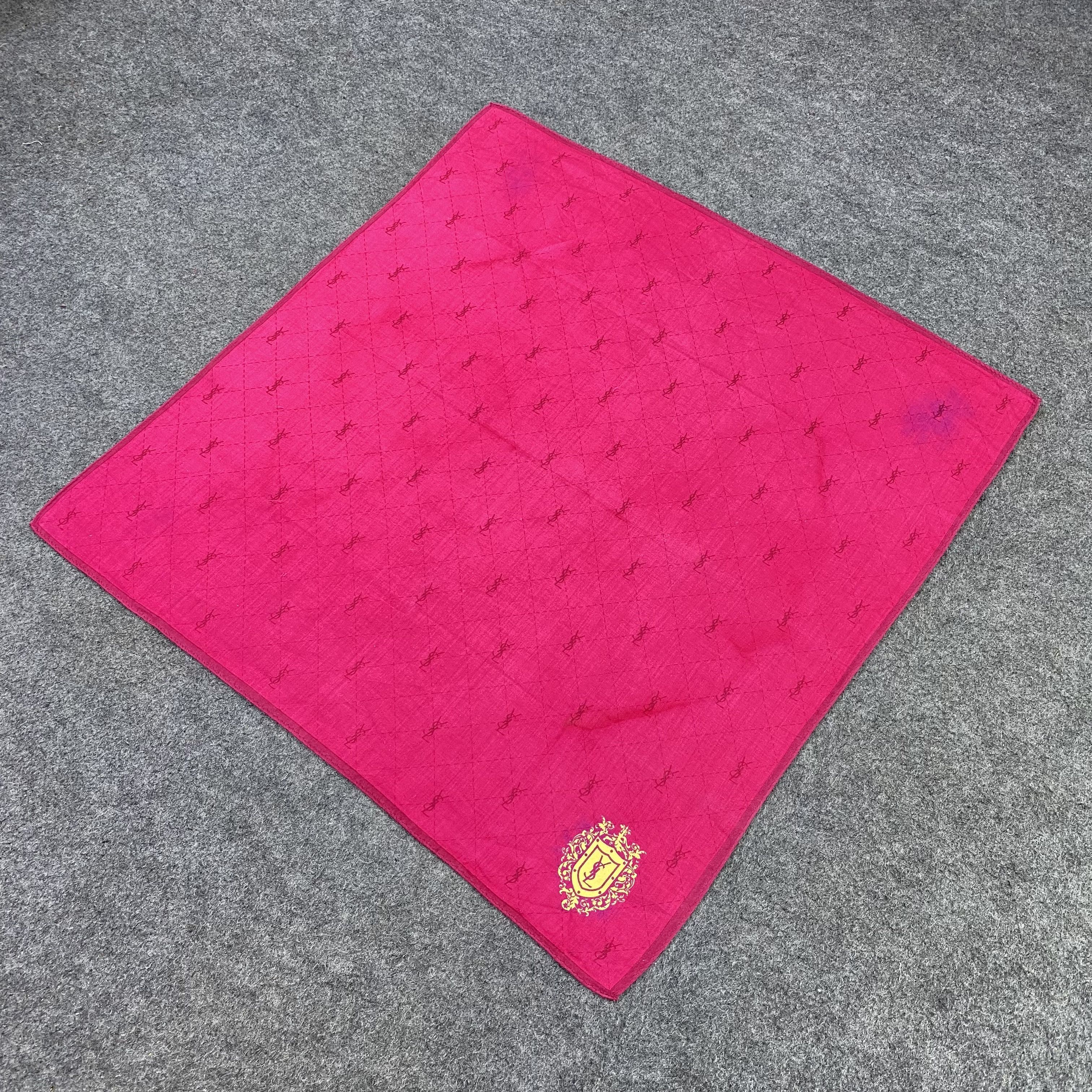 Yves Saint Laurent YSL Handkerchief Neckerchief Bandana-B1938 Size ONE SIZE - 4 Thumbnail