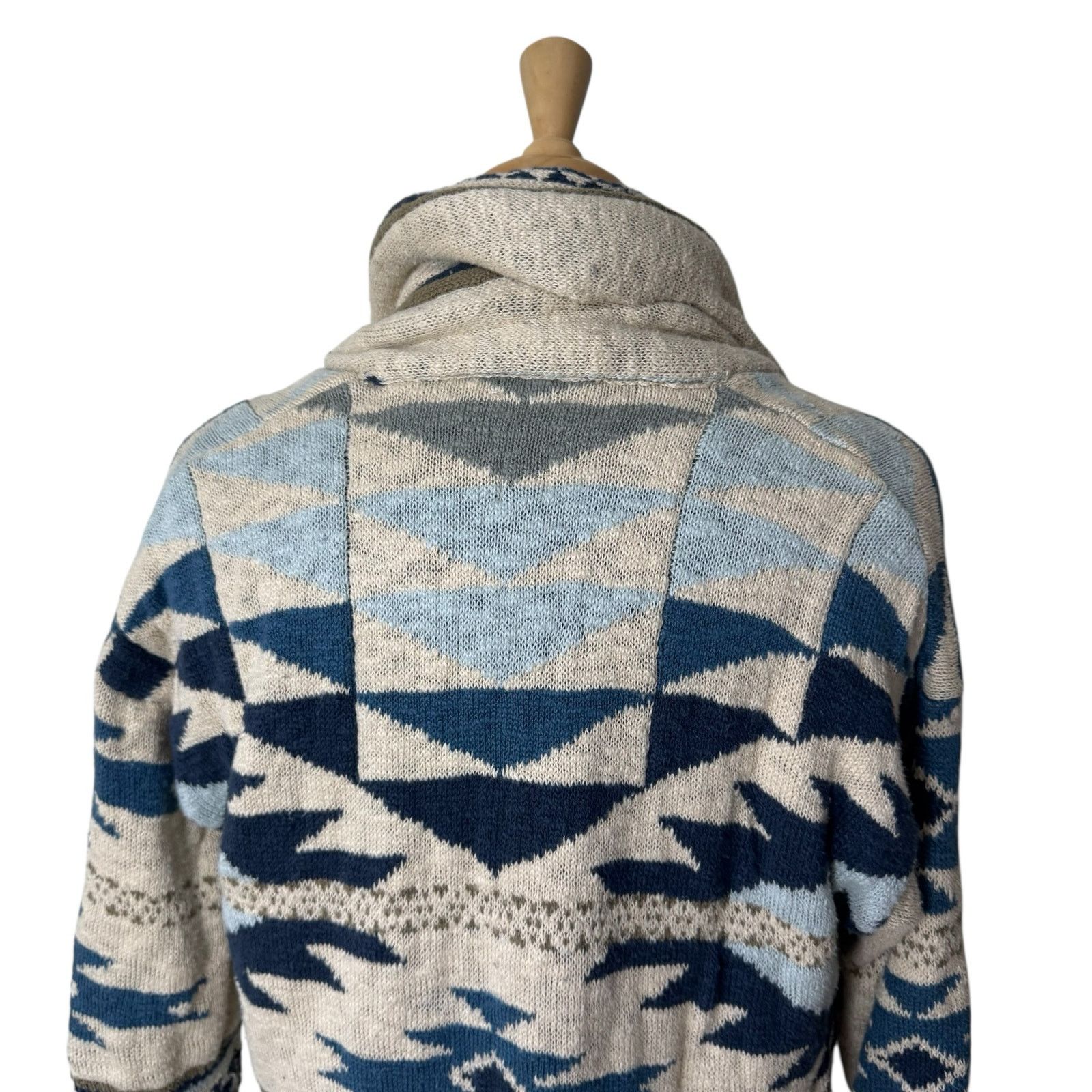 Faherty FAHERTY B. Yellowtail Paloma Aztec Longline Duster Cardigan Size S / US 4 / IT 40 - 4 Thumbnail