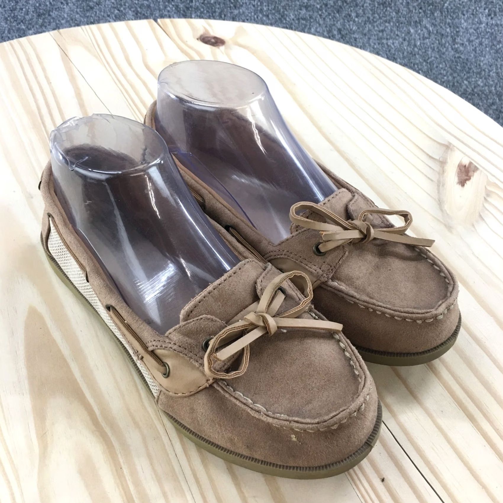 American Eagle Outfitters American Eagle Outfitters Shoes Womens 6 Boat Brown Fabric Lace Up Low Top Casual Comfort Boys? Size M / US 6-8 / IT 42-44 - 3 Thumbnail