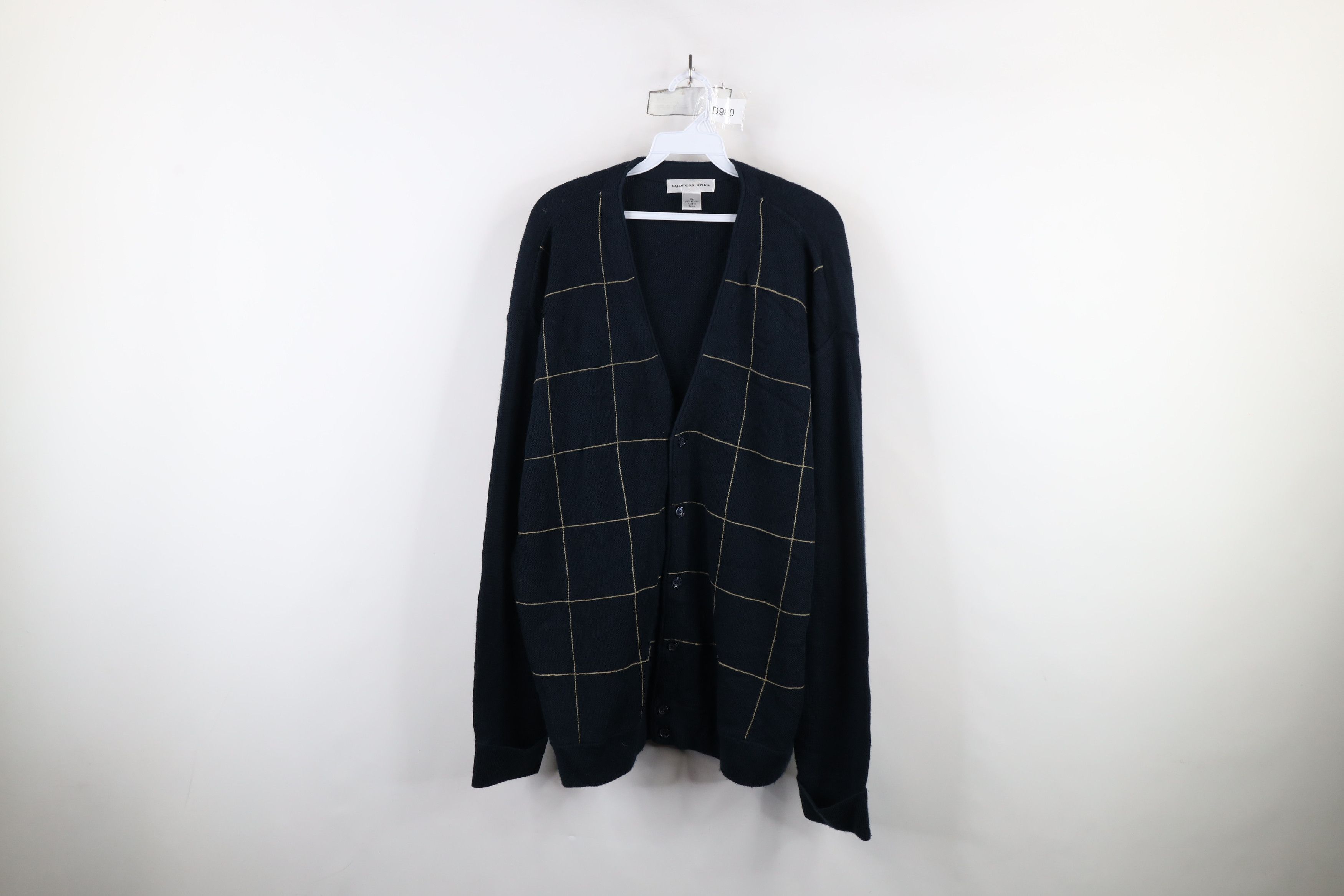Vintage Vintage 90s Streetwear Button Cardigan Sweater Navy Blue Size US XL / EU 56 / 4 - 1 Thumbnail