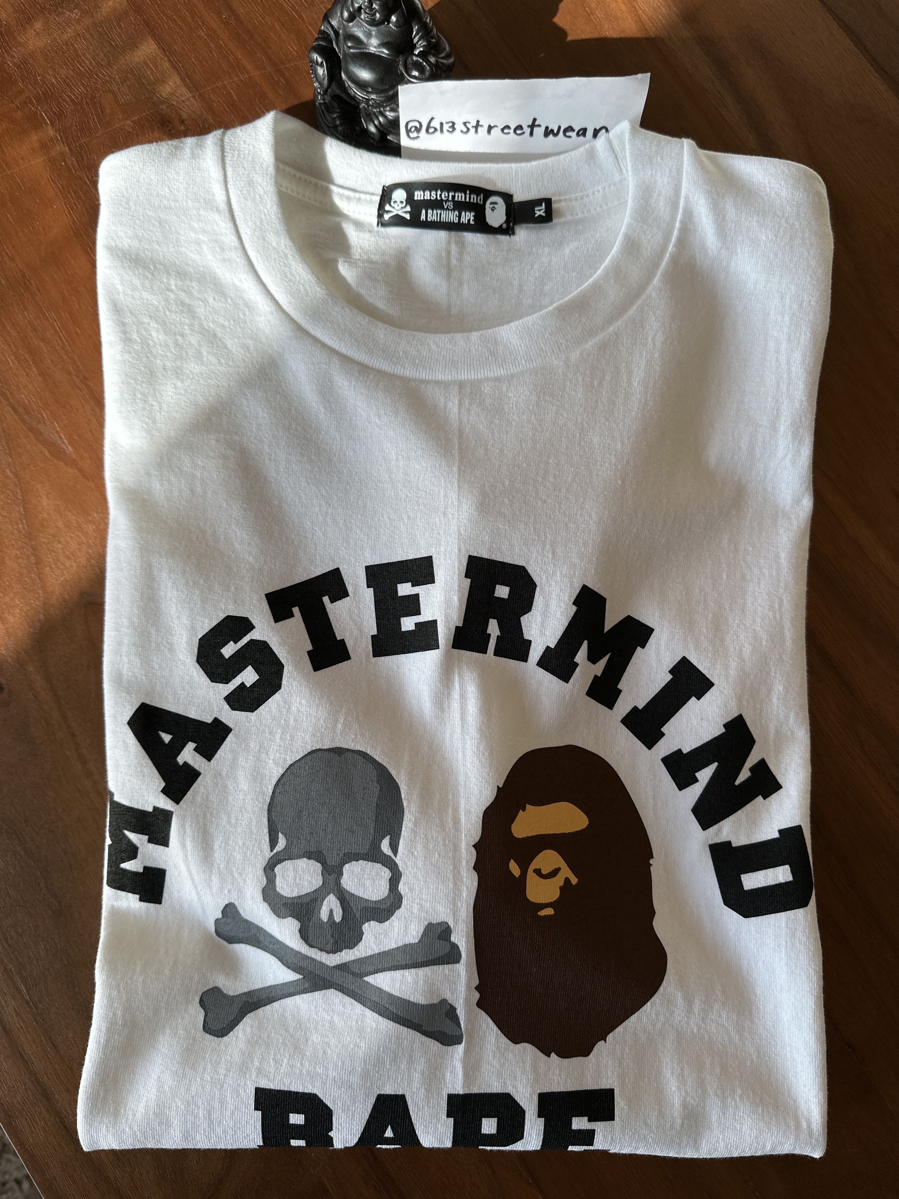image of Bape x Mastermind Japan Tee Shirt in White, Men's (Size XL)
