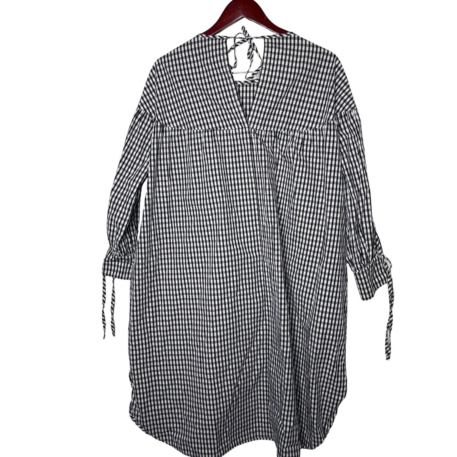 Kowtow Kowtow Juno Dress Black White Gingham Check Oversized dress Size XS / US 0-2 / IT 36-38 - 6 Thumbnail