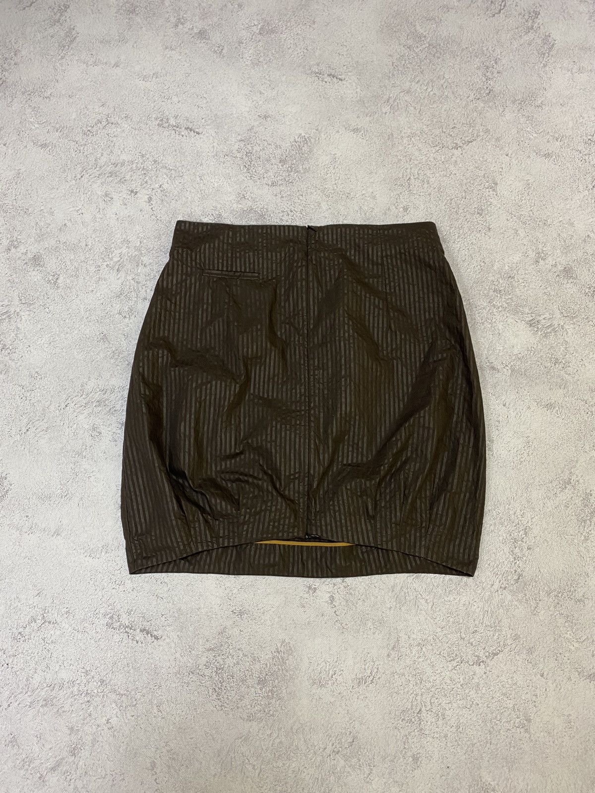 Cop Copine Cop Copine Womens Vintage Brown Striped Mini Skirt Size 42 Size 28" / US 6 / IT 42 - 6 Thumbnail