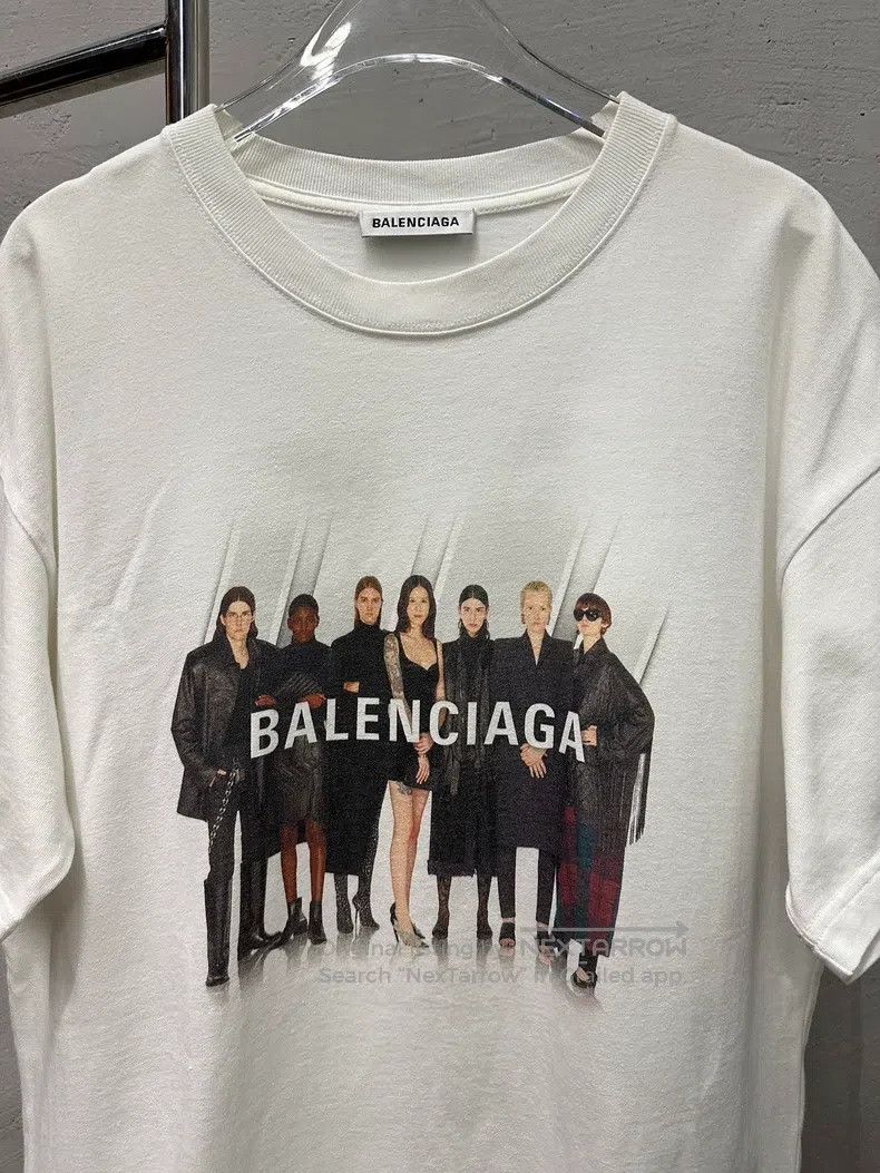 Balenciaga Balenciaga White Band Portrait Short Sleeve T-Shirt Size US S / EU 44-46 / 1 - 3 Thumbnail