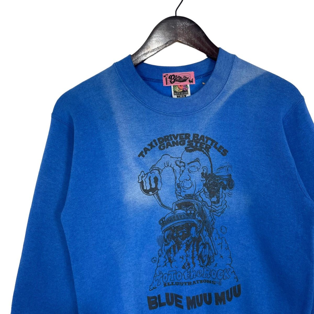 Vintage Vintage 80s Blue Miu Taxi Driver Parody Sweatshirt Crewneck Size US S / EU 44-46 / 1 - 4 Thumbnail