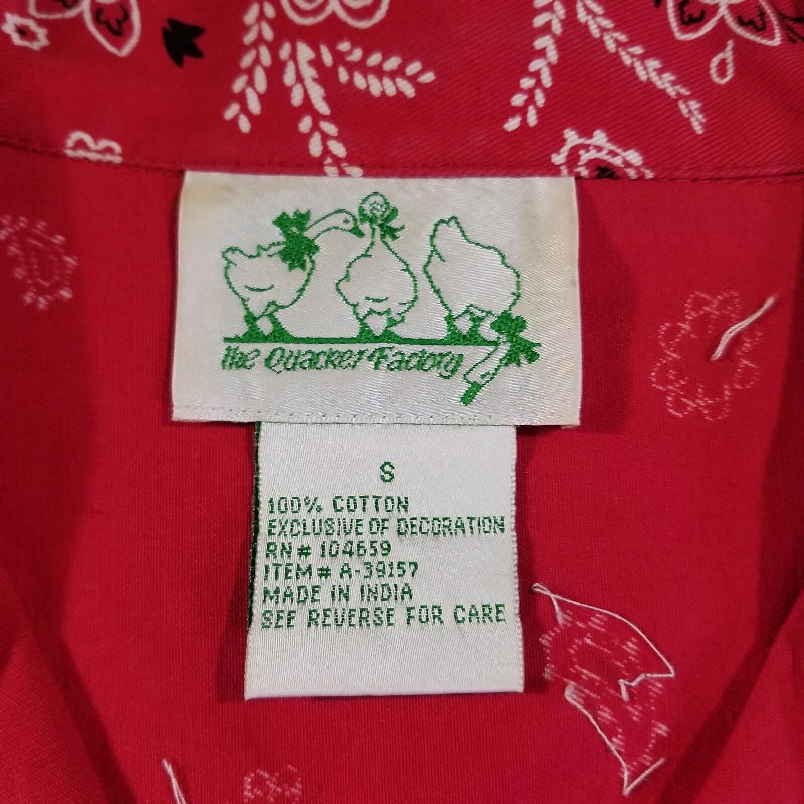 Other The Quacker Factory Red Shirt w/ Paisley/Rhinestones Size 8 Size M / US 6-8 / IT 42-44 - 5 Thumbnail