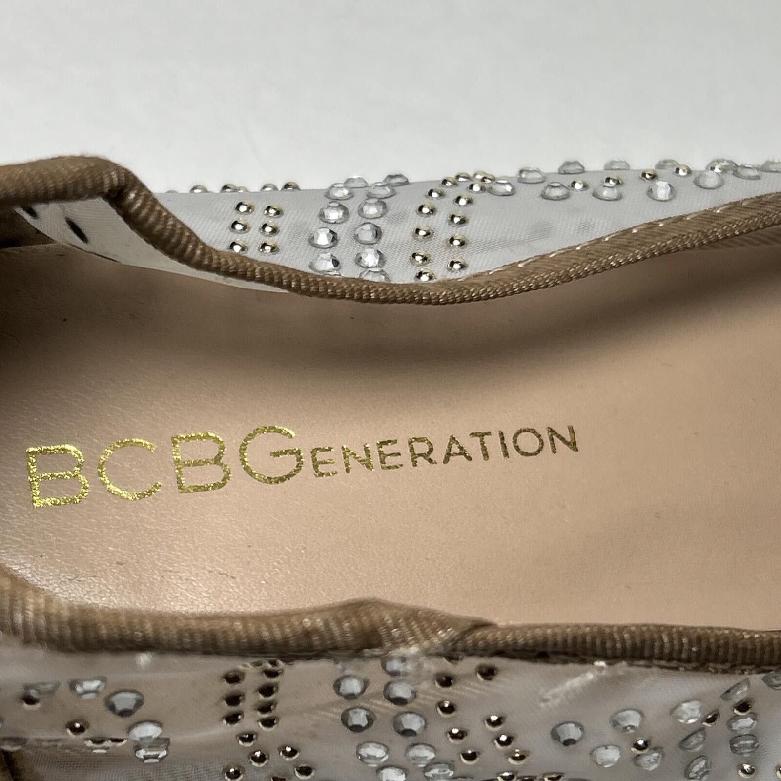 BCBGeneration BCBGeneration Women Slip-On Mesh Rhinestone Ballerina Size8M Size US 8 / IT 38 - 8 Thumbnail