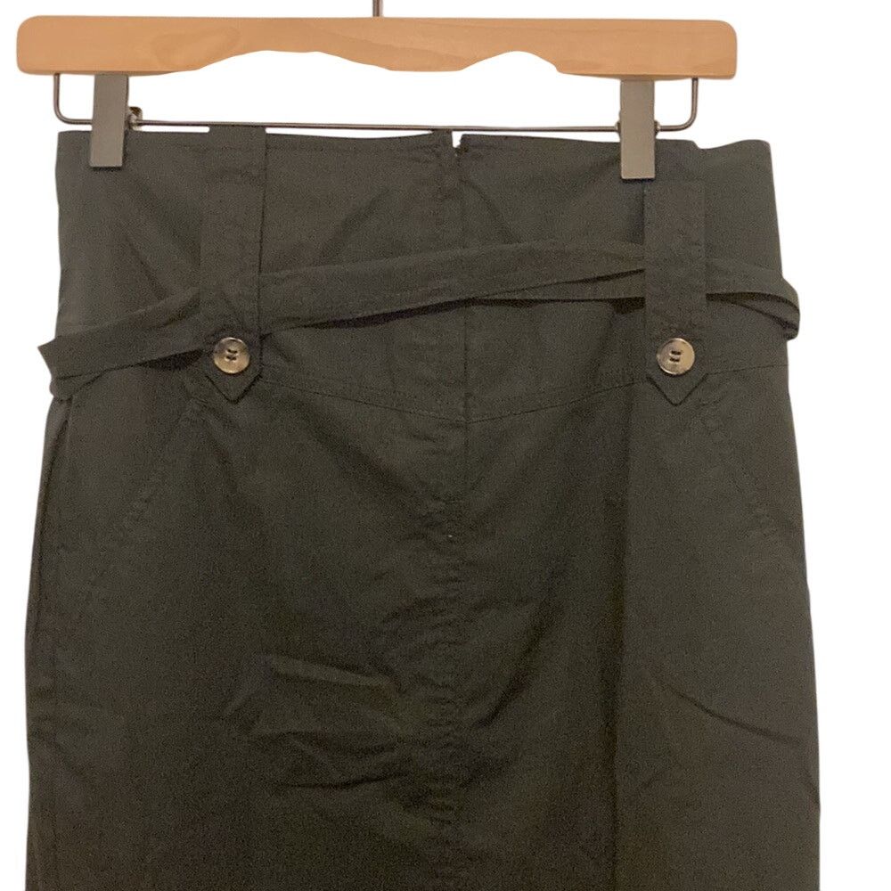 Theory Theory Button Belted Accent Retro 60's Fit Pencil Skirt Size 27" / US 4 / IT 40 - 3 Thumbnail