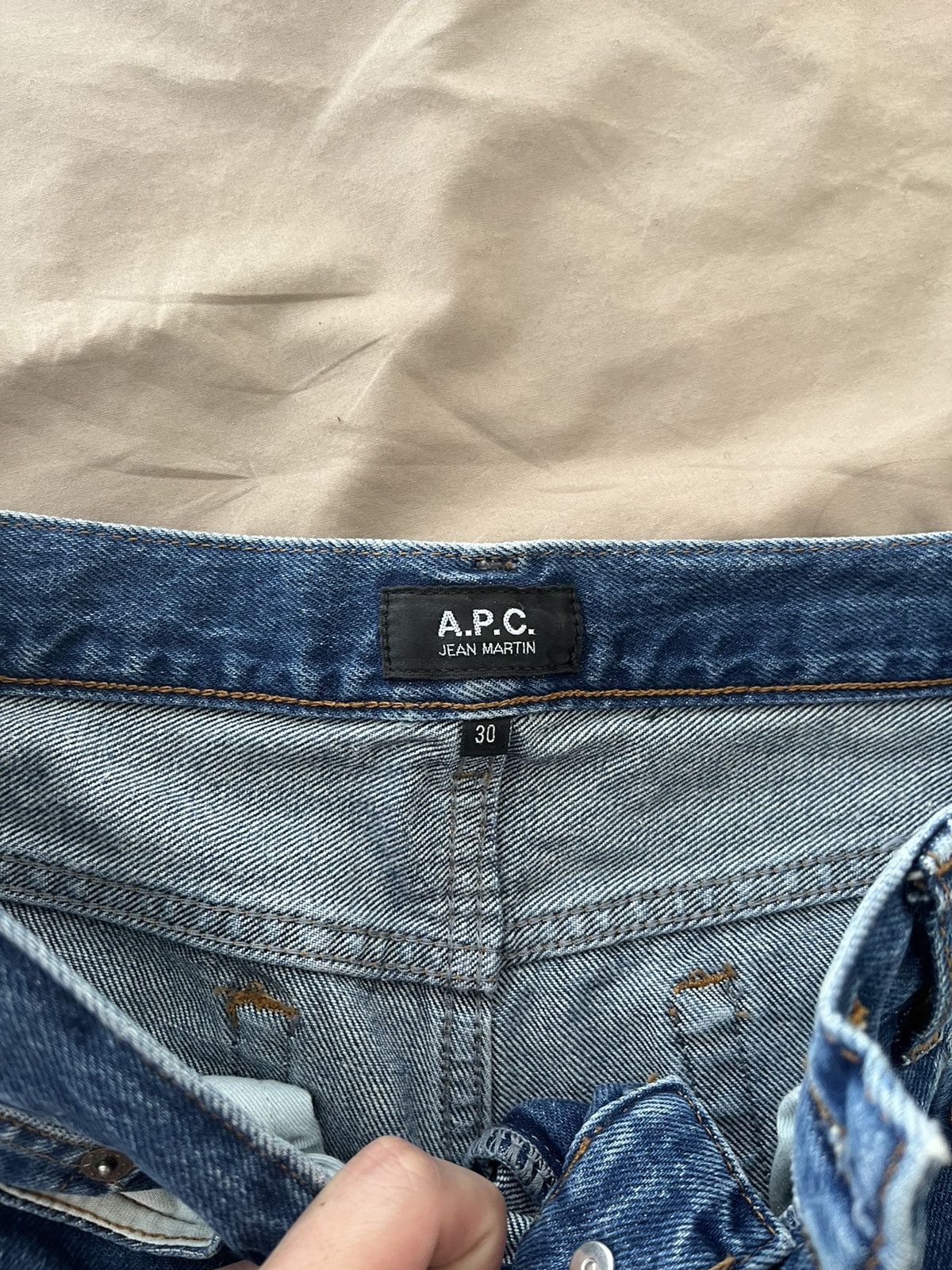 A.P.C. APC Jean Martin Washed Indigo Size 30 Size US 30 / EU 46 - 2 Thumbnail